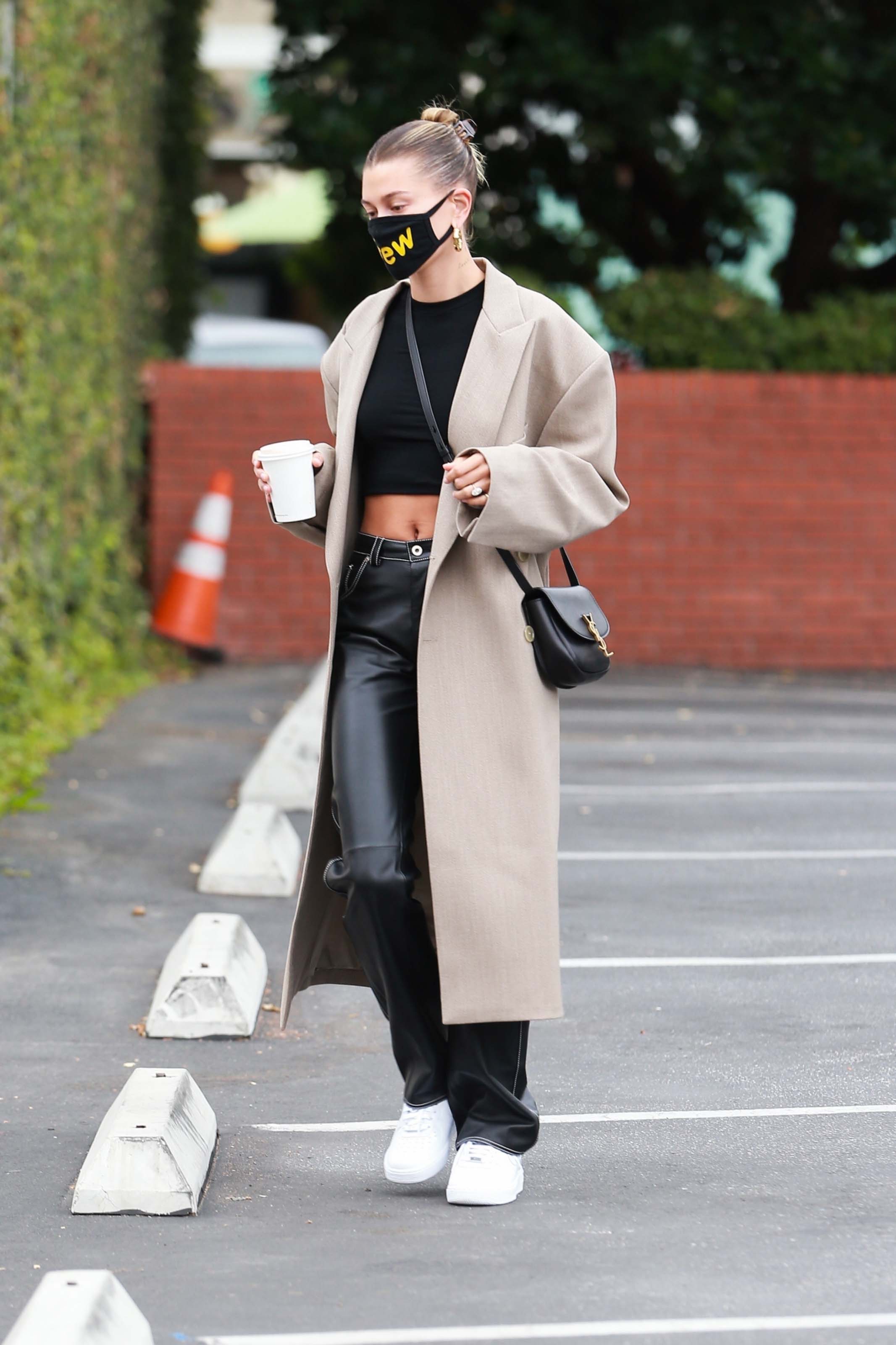 Hailey Bieber seen at Blue Bottle Cafe