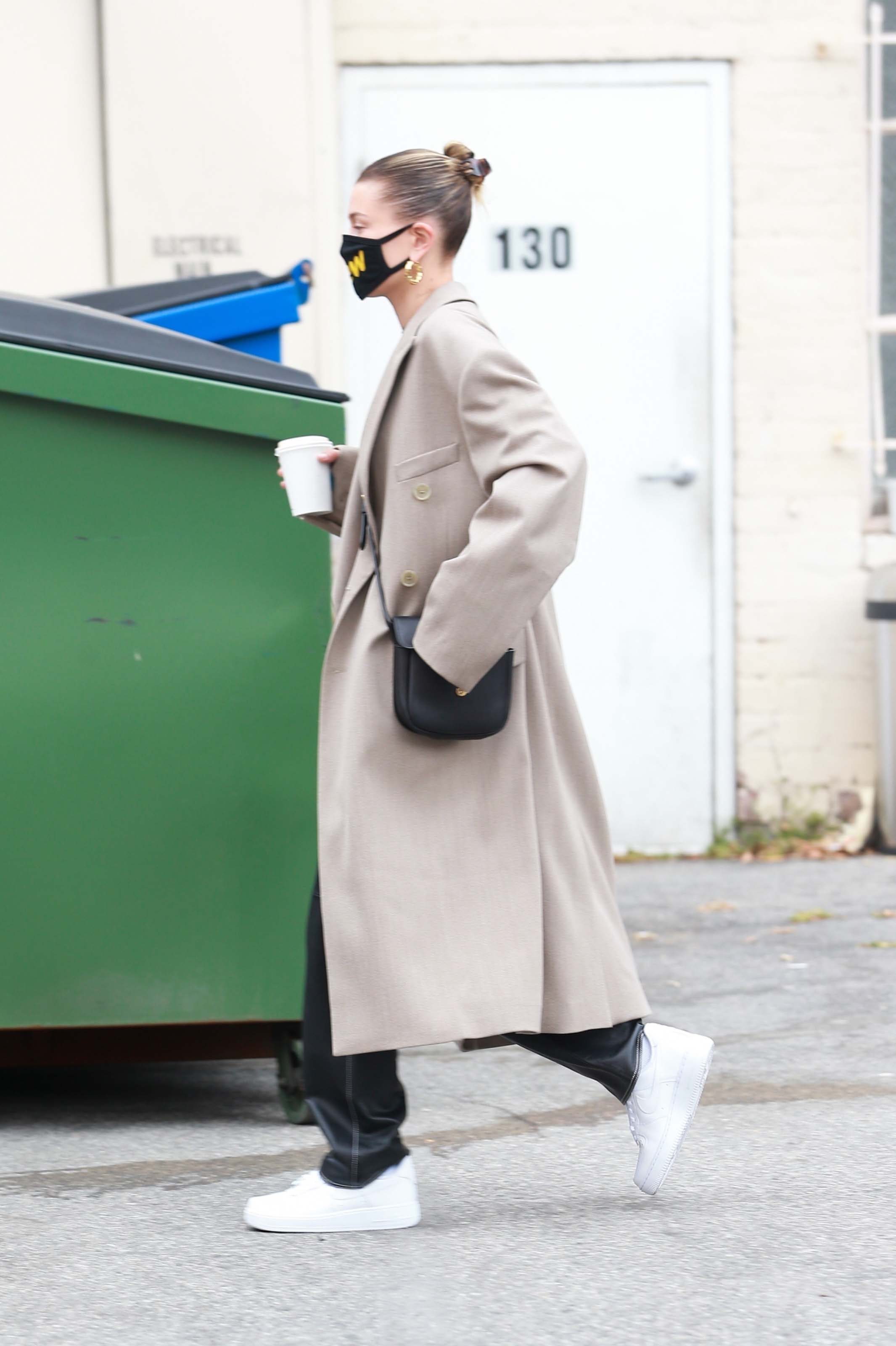 Hailey Bieber seen at Blue Bottle Cafe