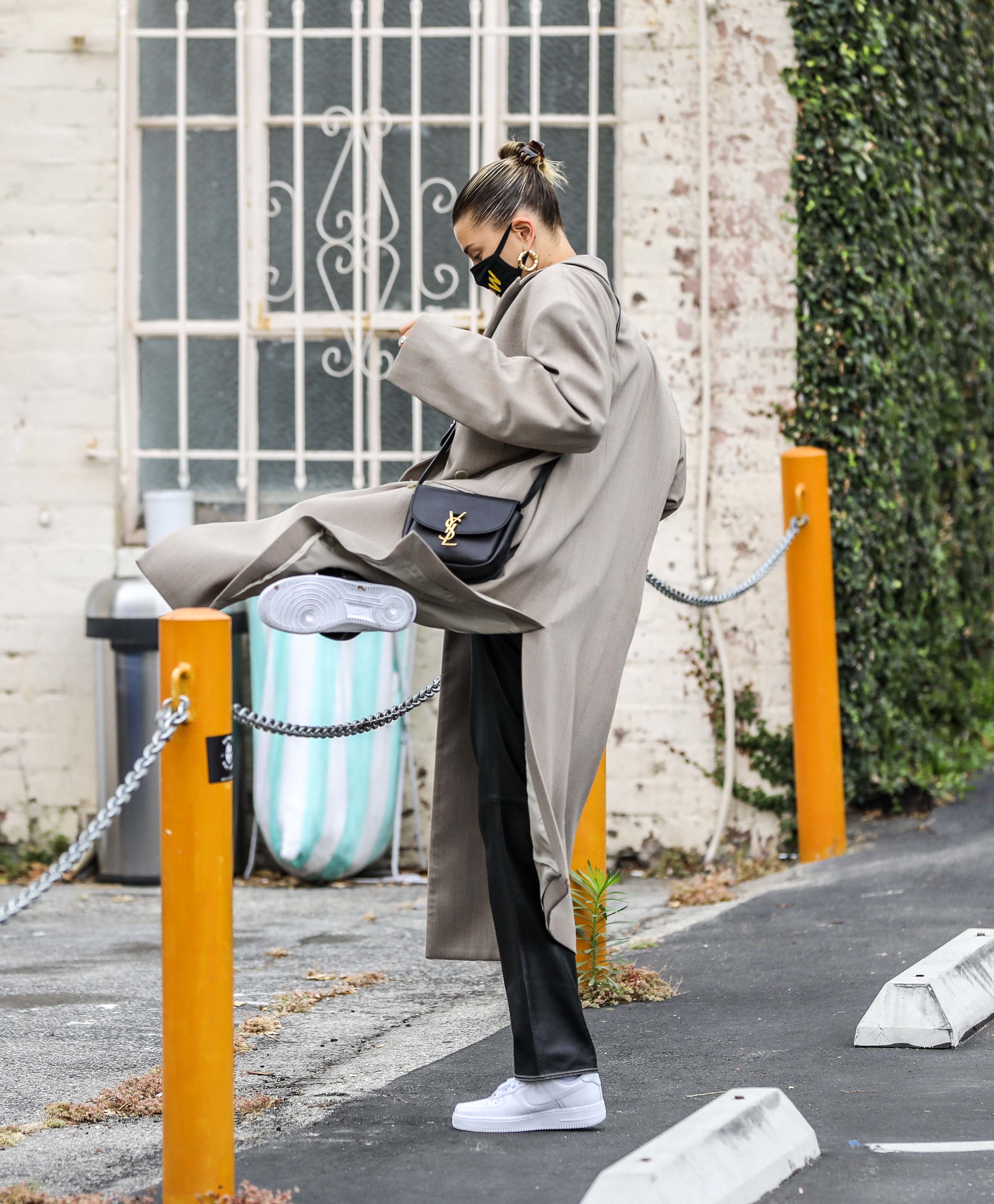 Hailey Bieber seen at Blue Bottle Cafe