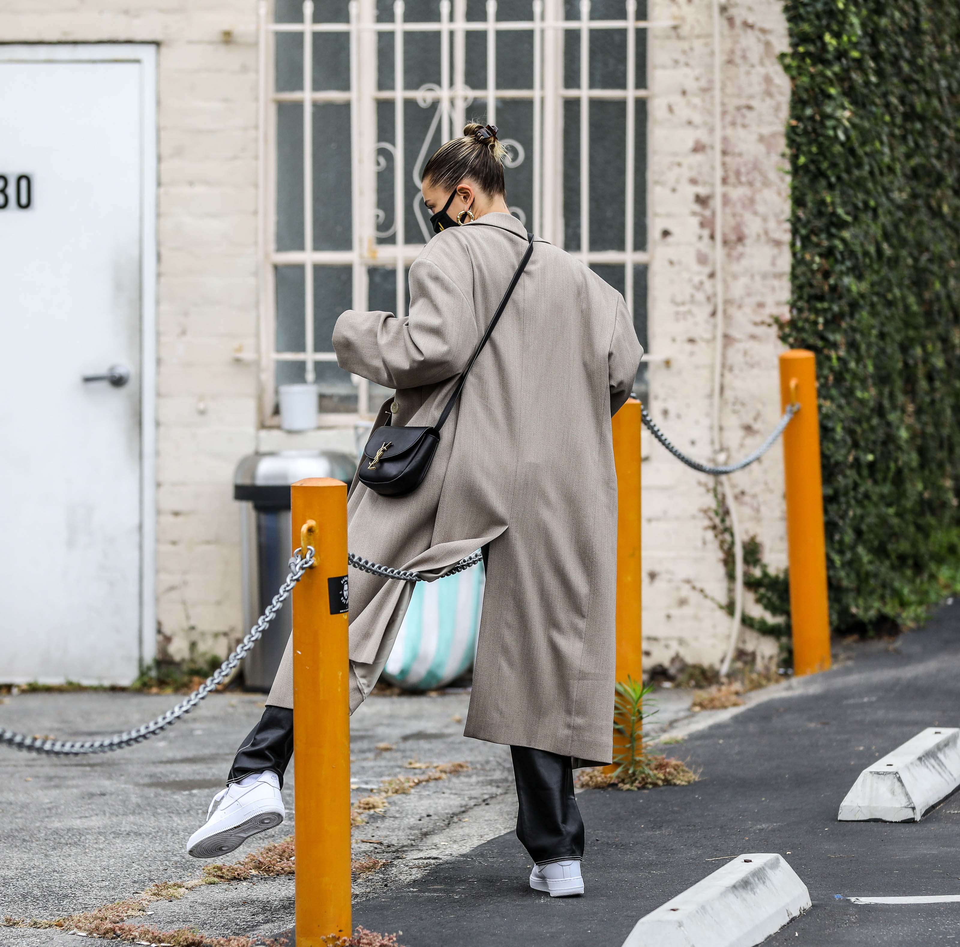 Hailey Bieber seen at Blue Bottle Cafe