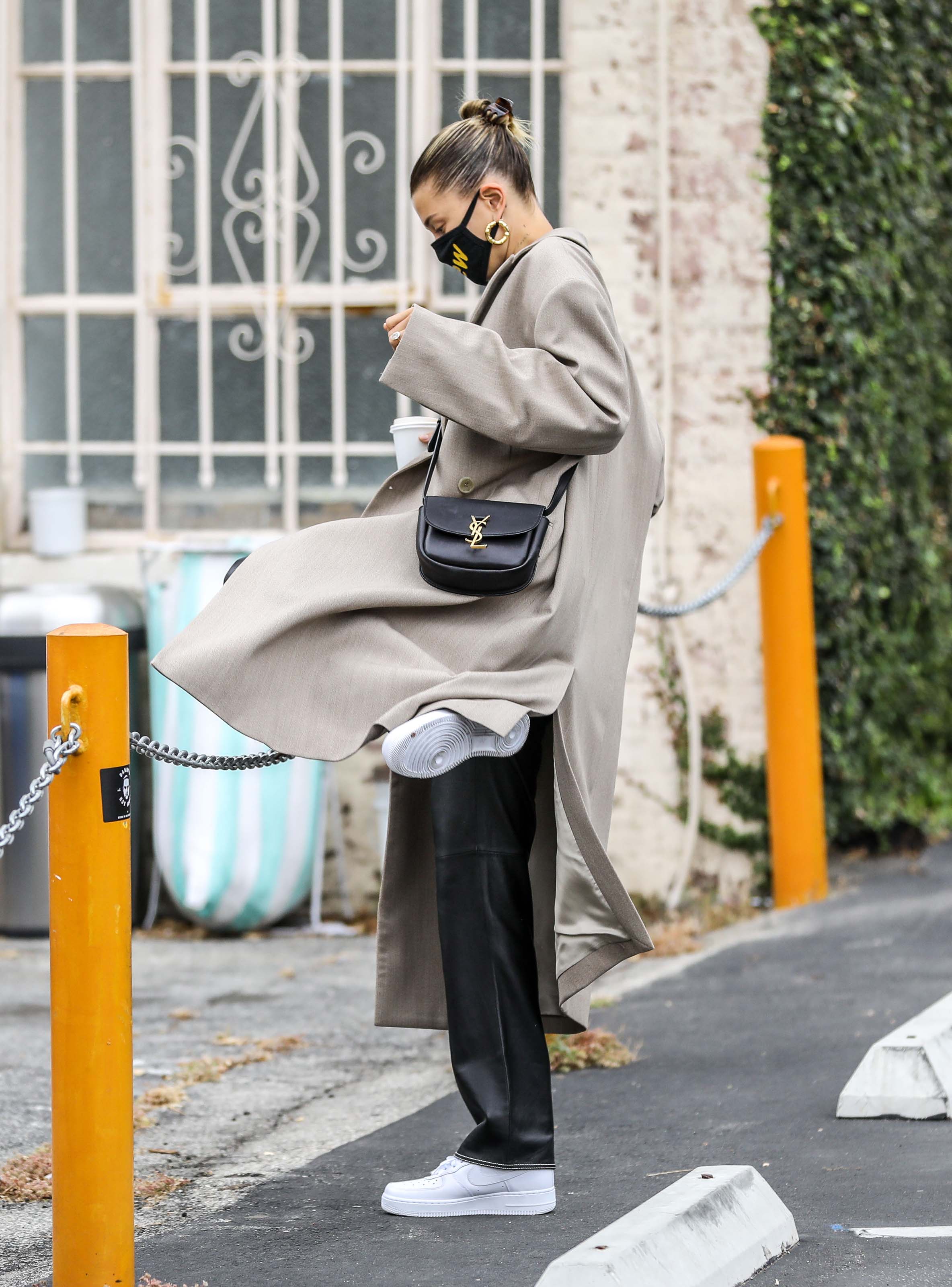 Hailey Bieber seen at Blue Bottle Cafe