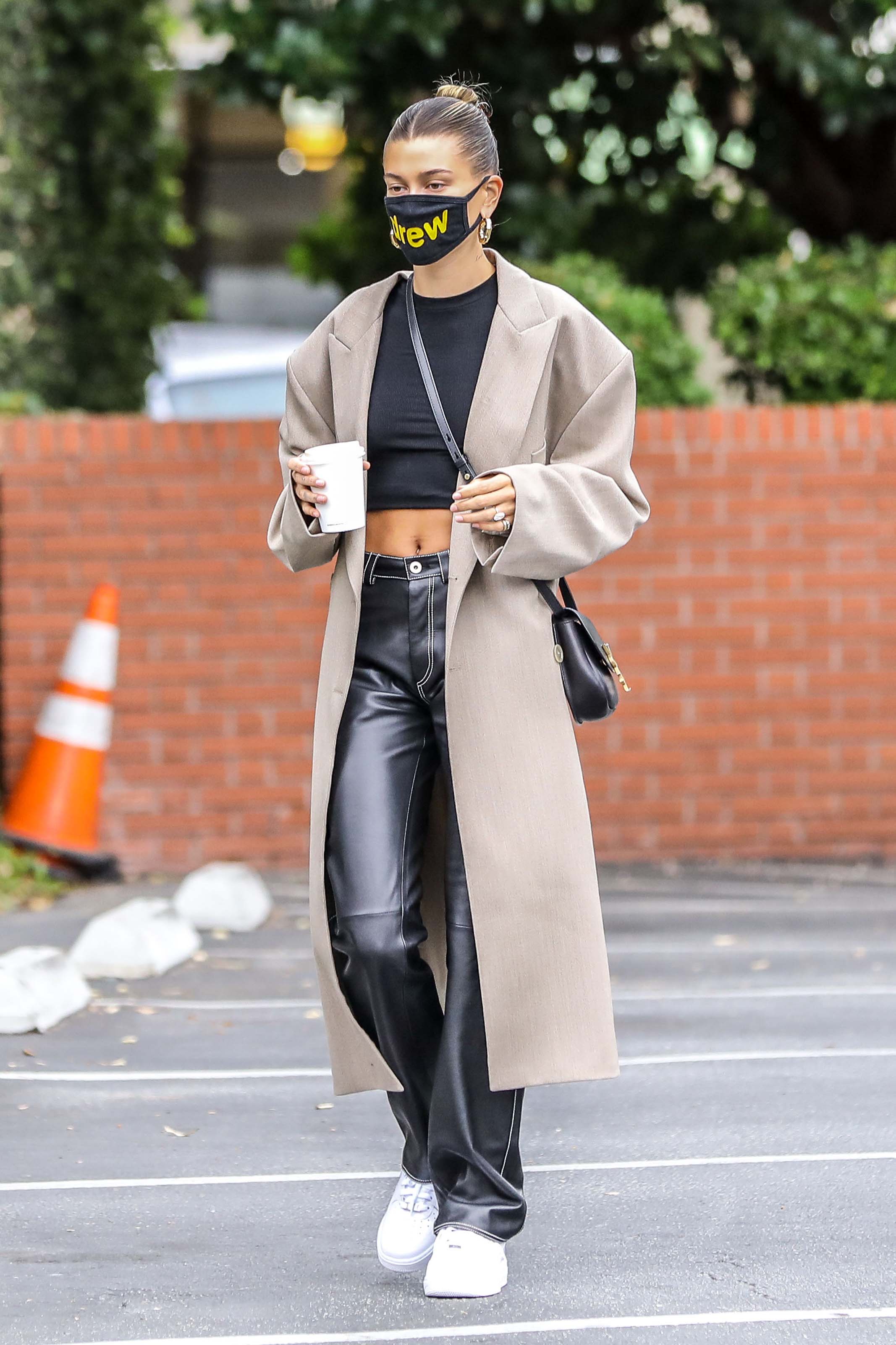 Hailey Bieber seen at Blue Bottle Cafe