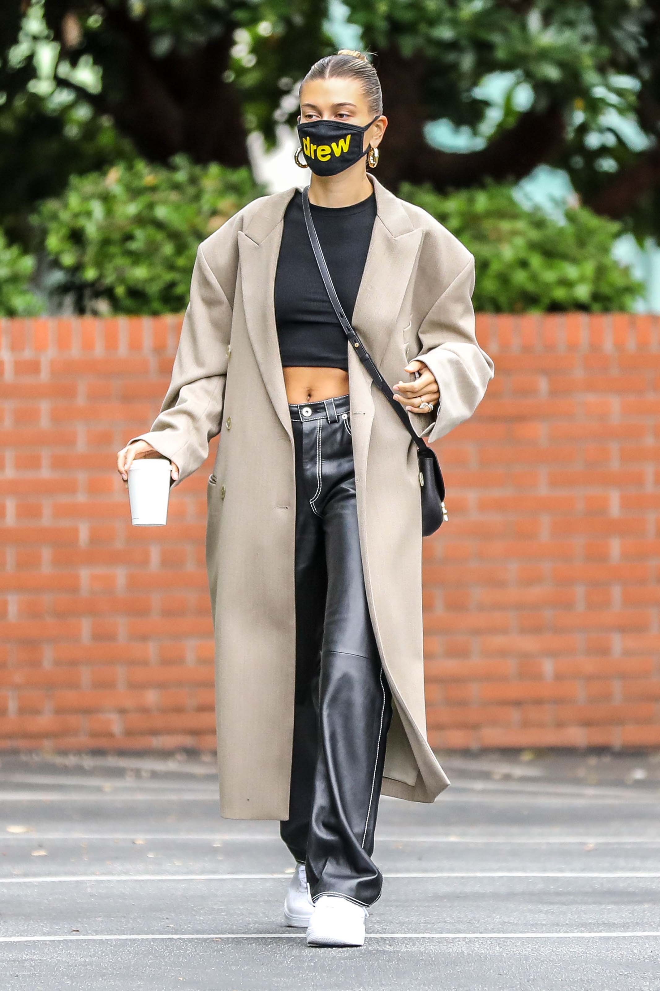 Hailey Bieber seen at Blue Bottle Cafe