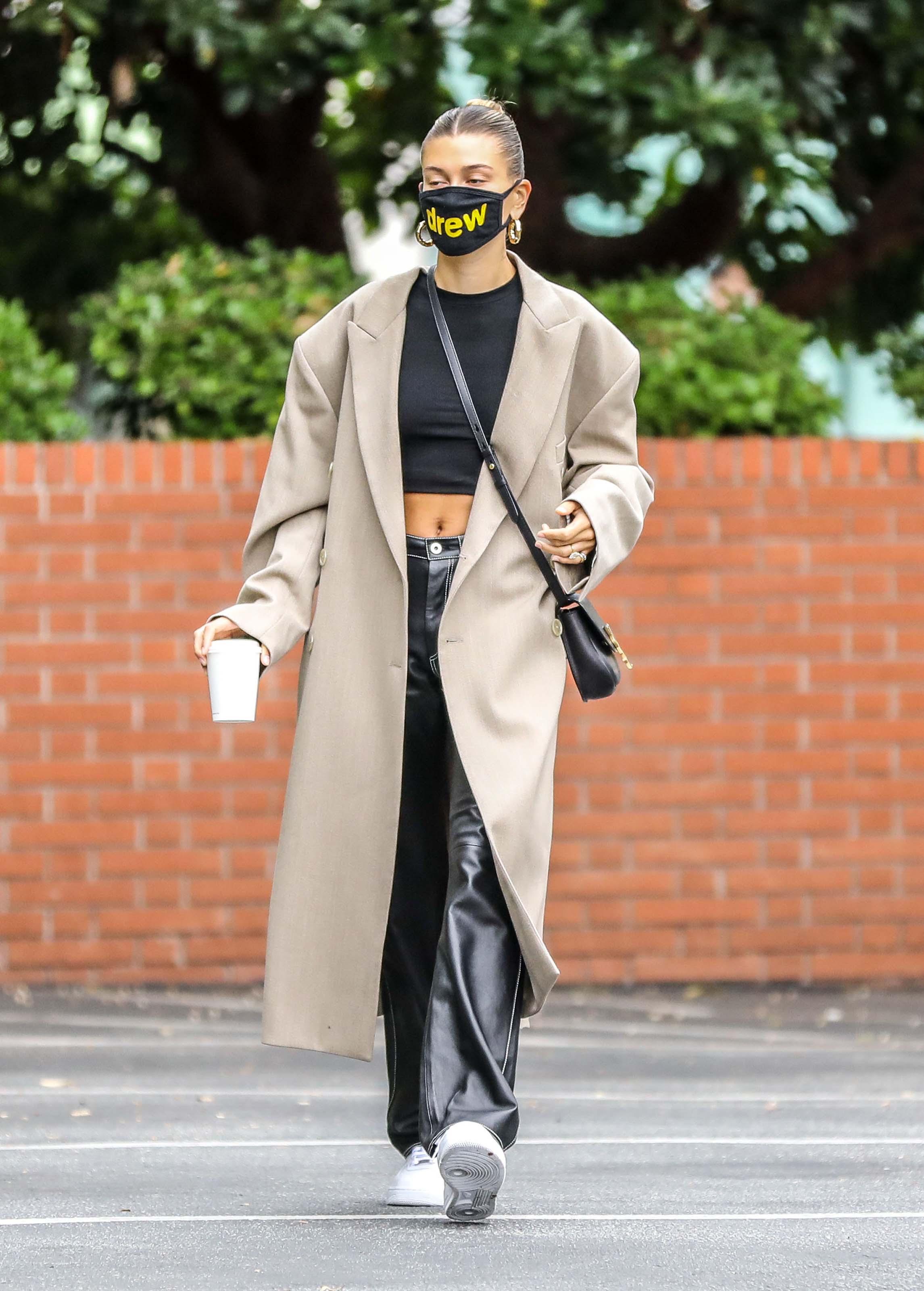 Hailey Bieber seen at Blue Bottle Cafe