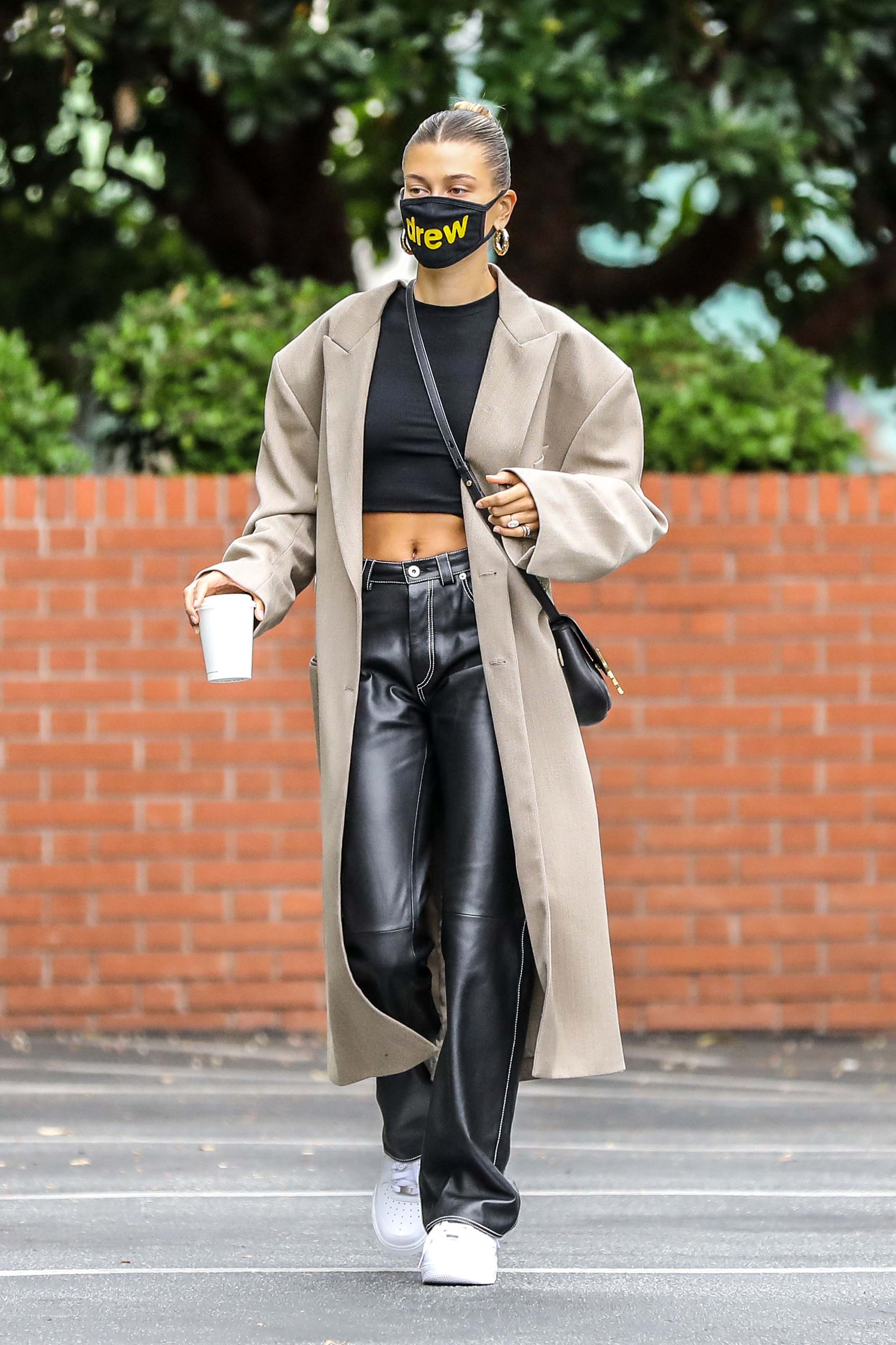 Hailey Bieber seen at Blue Bottle Cafe