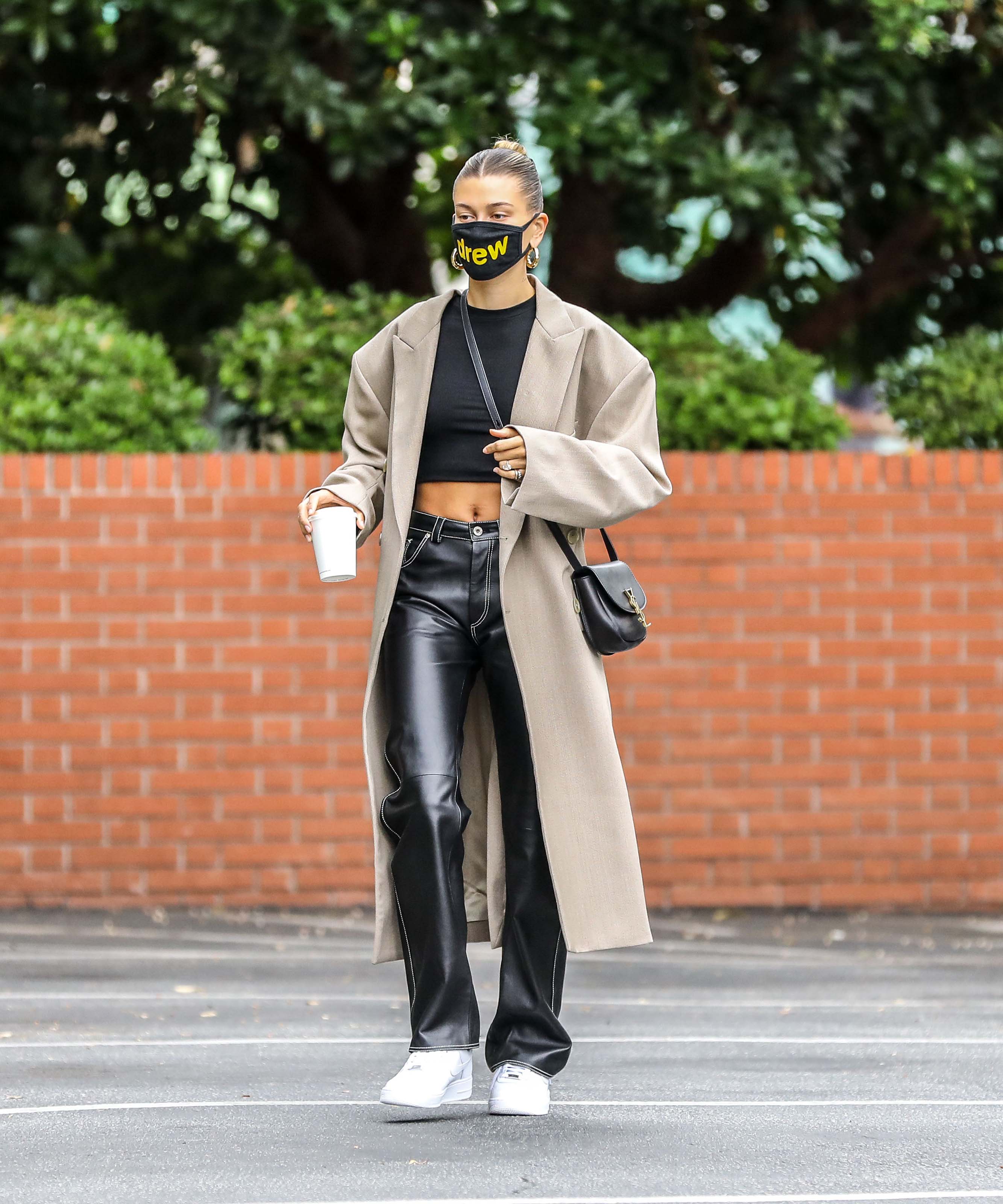 Hailey Bieber seen at Blue Bottle Cafe