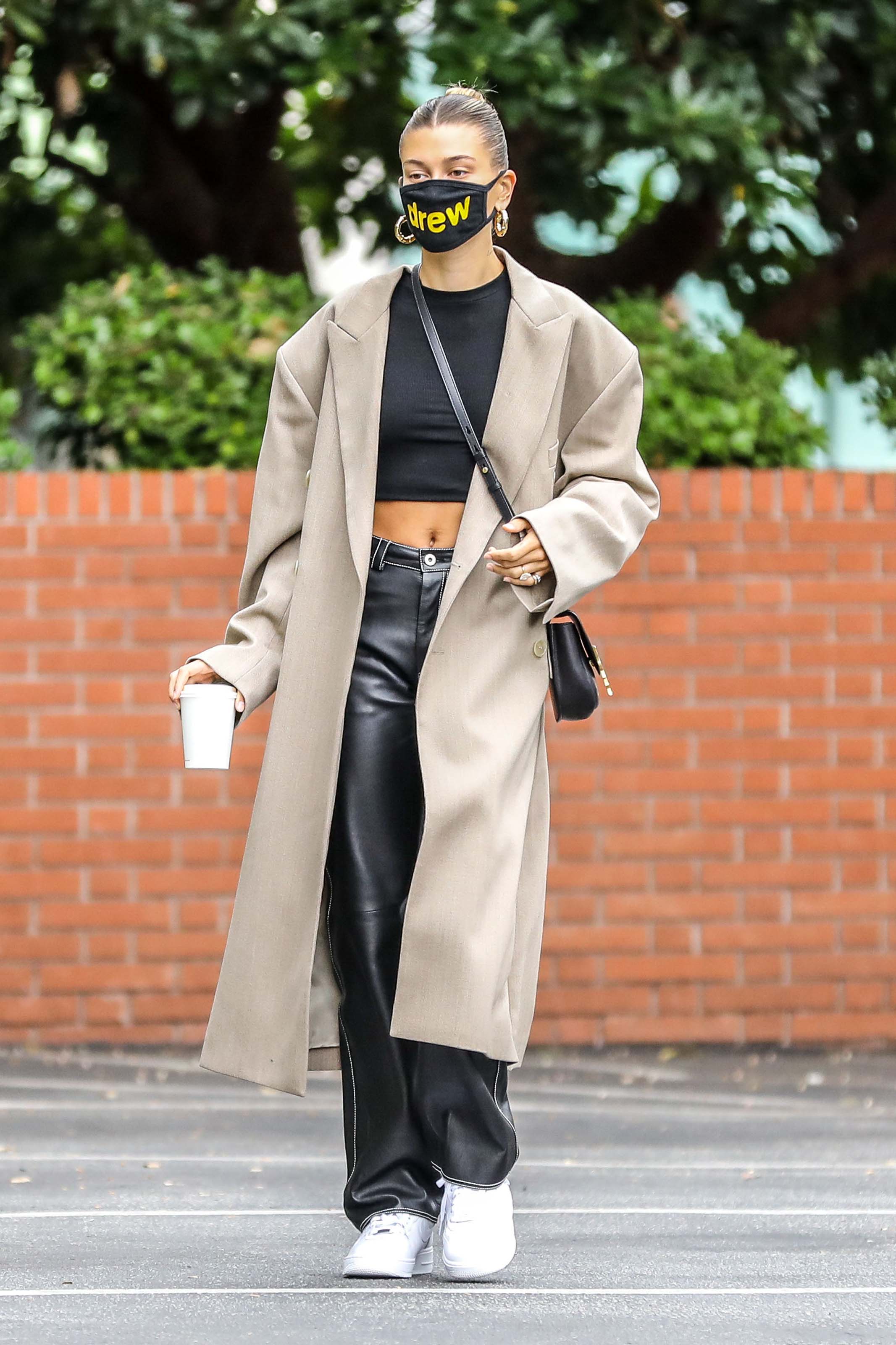 Hailey Bieber seen at Blue Bottle Cafe