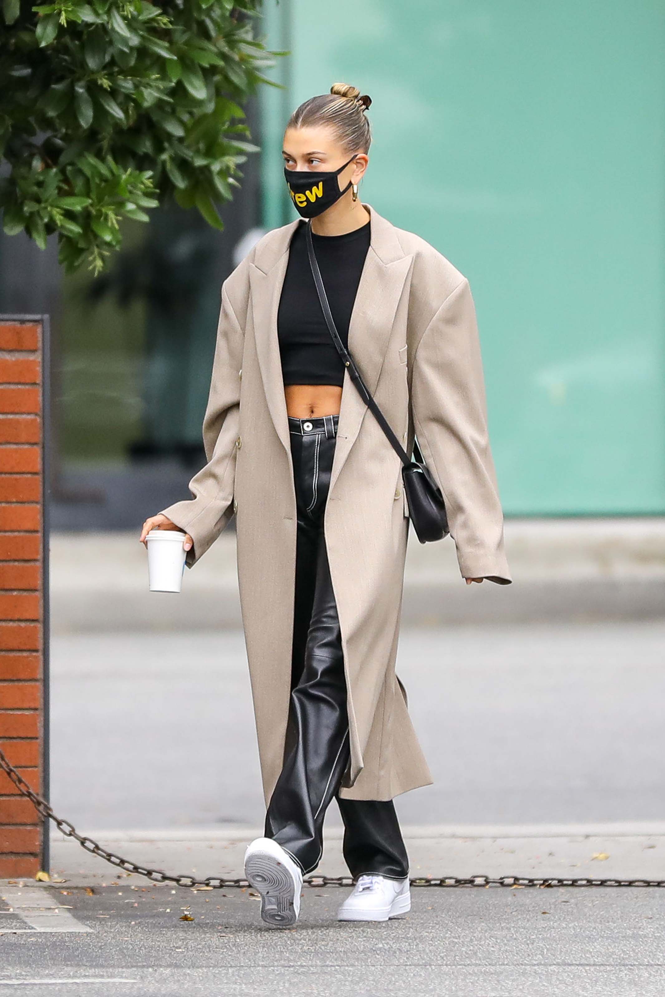 Hailey Bieber seen at Blue Bottle Cafe