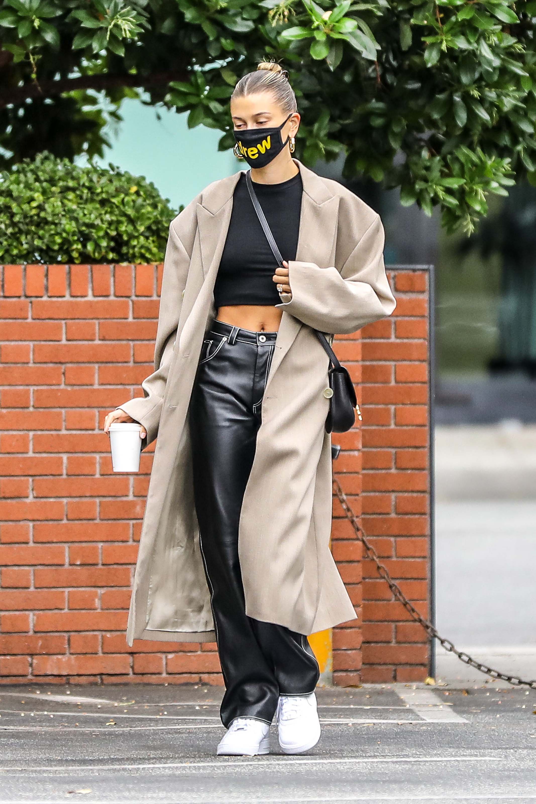 Hailey Bieber seen at Blue Bottle Cafe