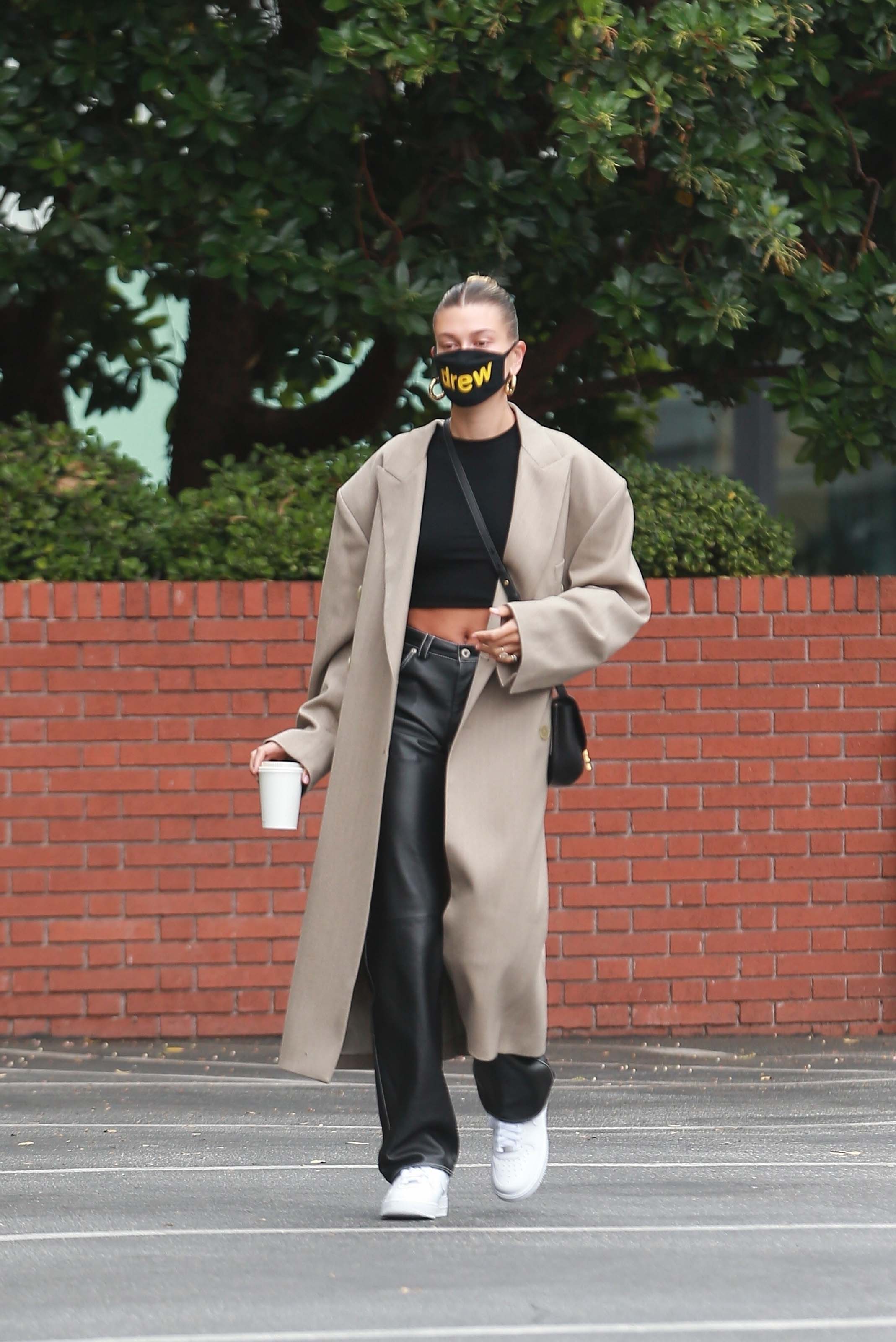 Hailey Bieber seen at Blue Bottle Cafe