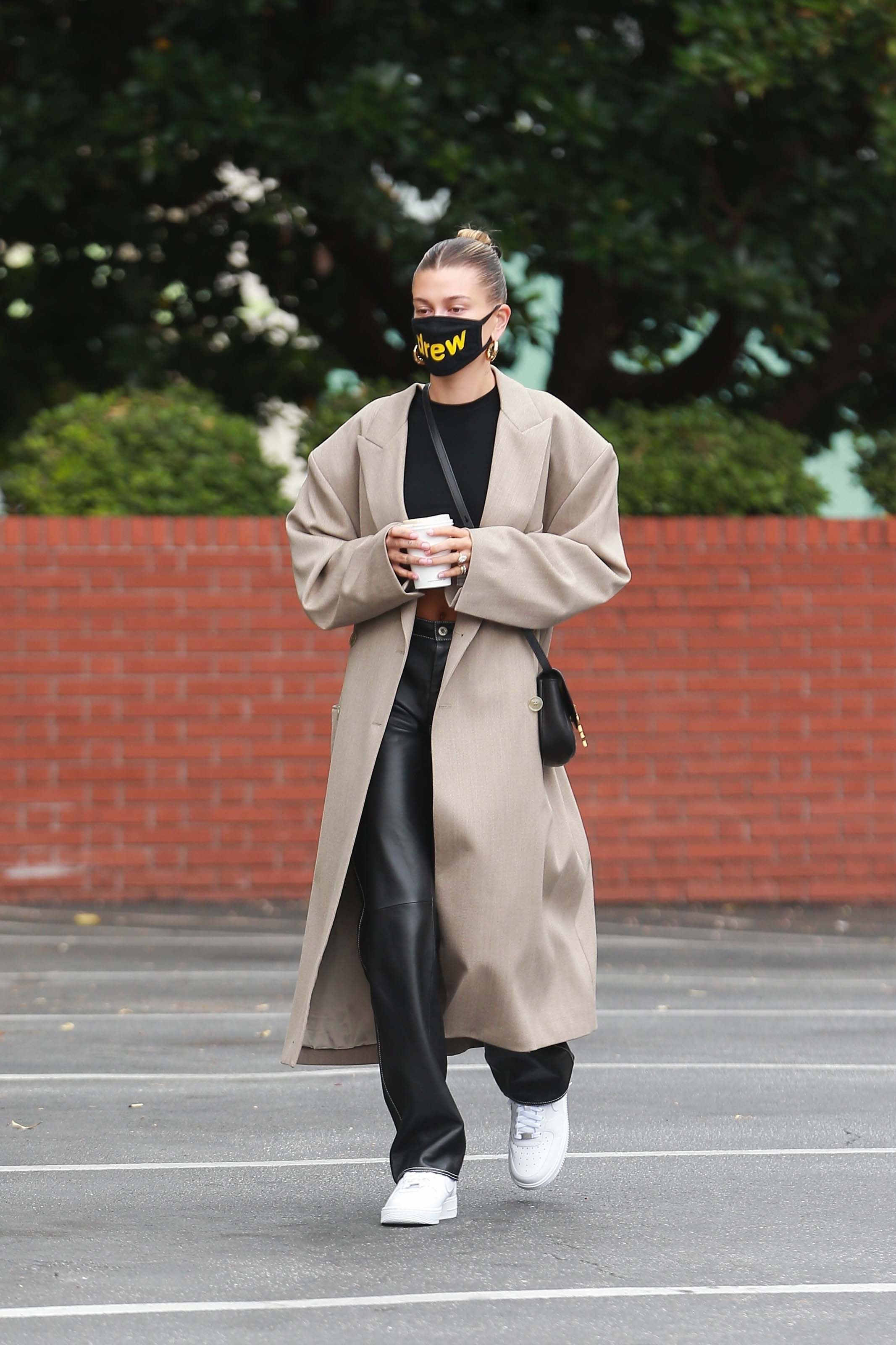 Hailey Bieber seen at Blue Bottle Cafe