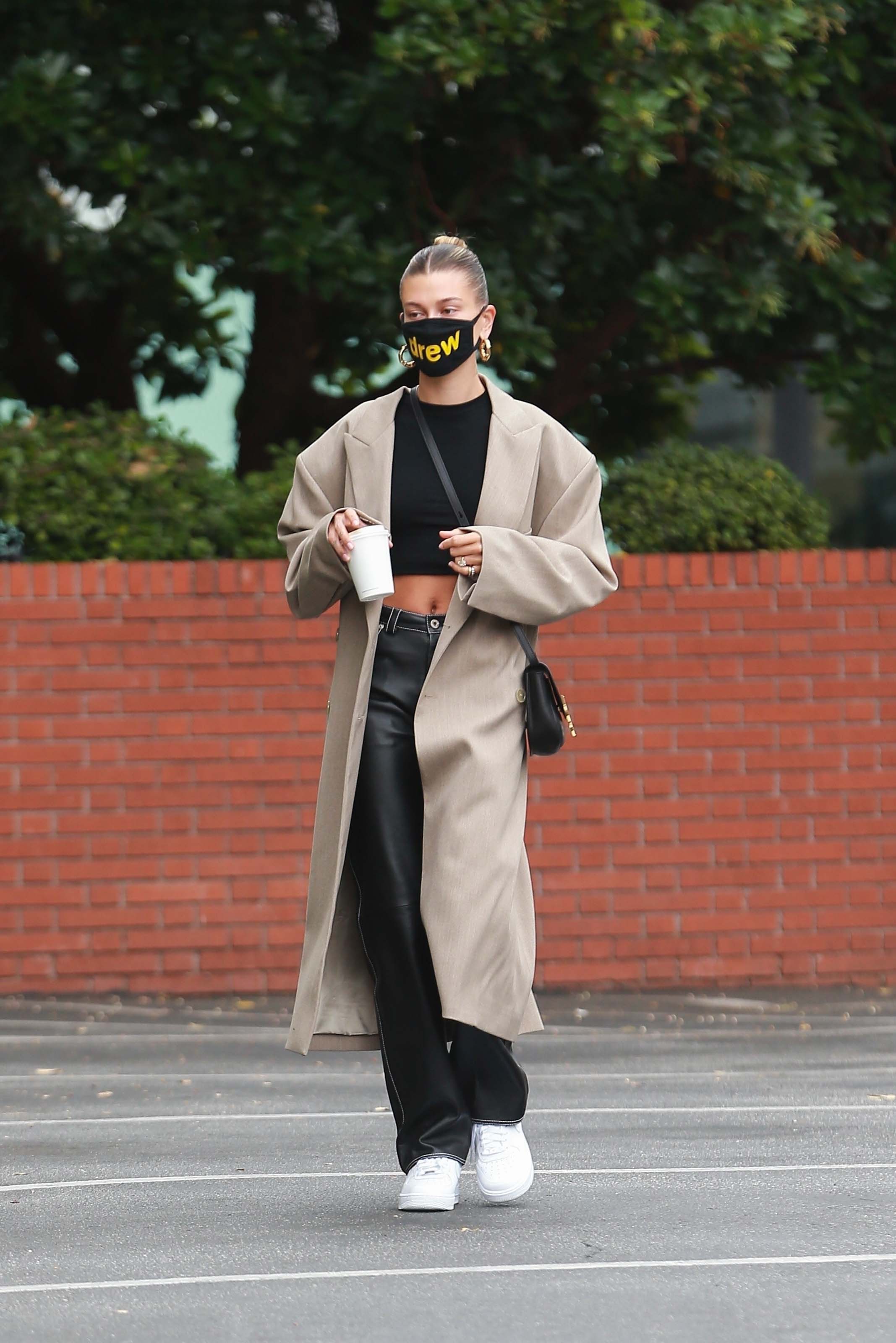 Hailey Bieber seen at Blue Bottle Cafe