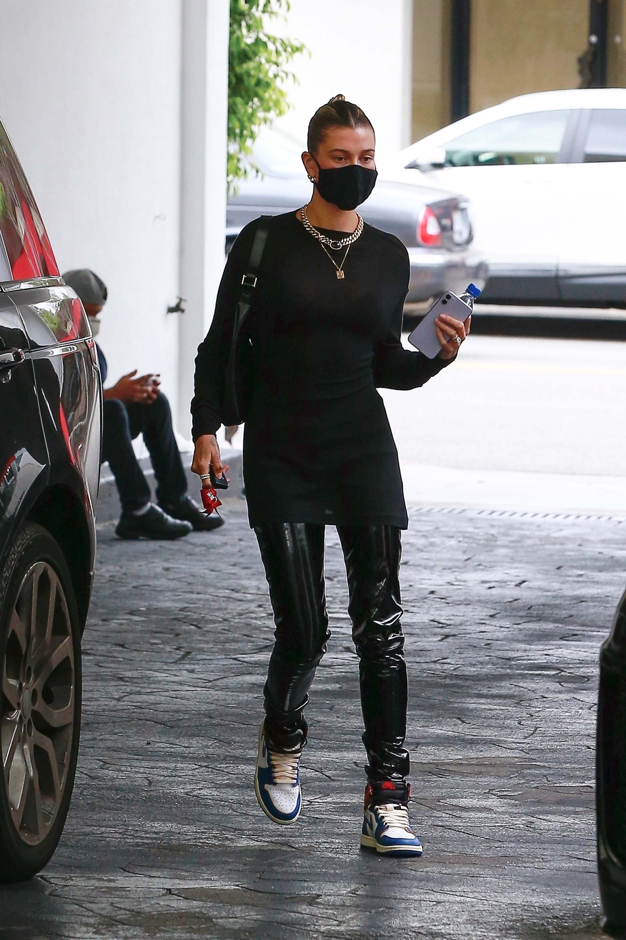 Hailey Bieber makes a stop at a dermatologist office