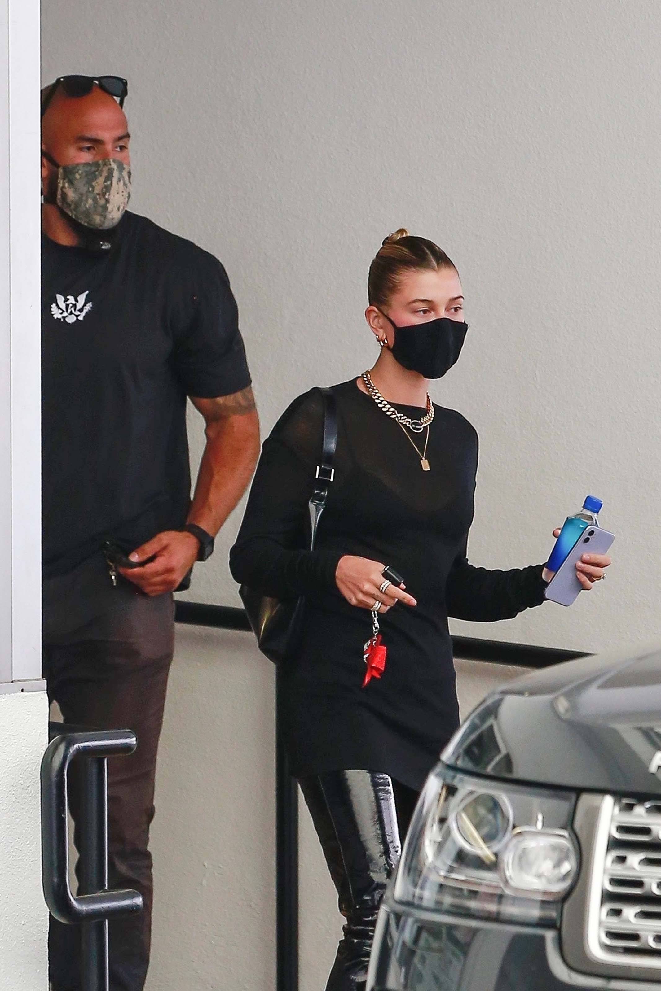 Hailey Bieber makes a stop at a dermatologist office