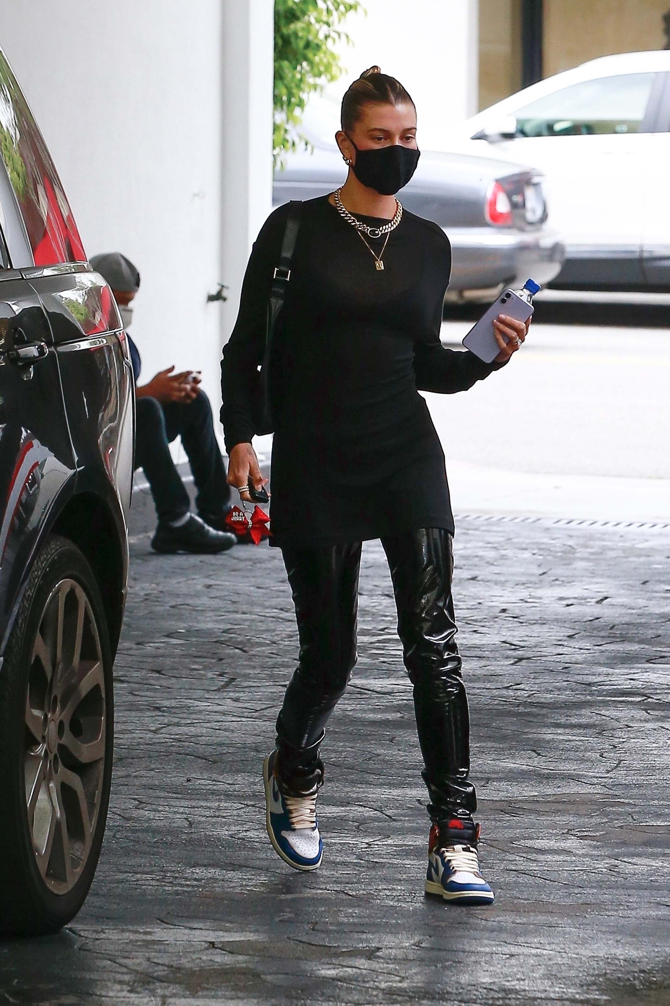 Hailey Bieber makes a stop at a dermatologist office