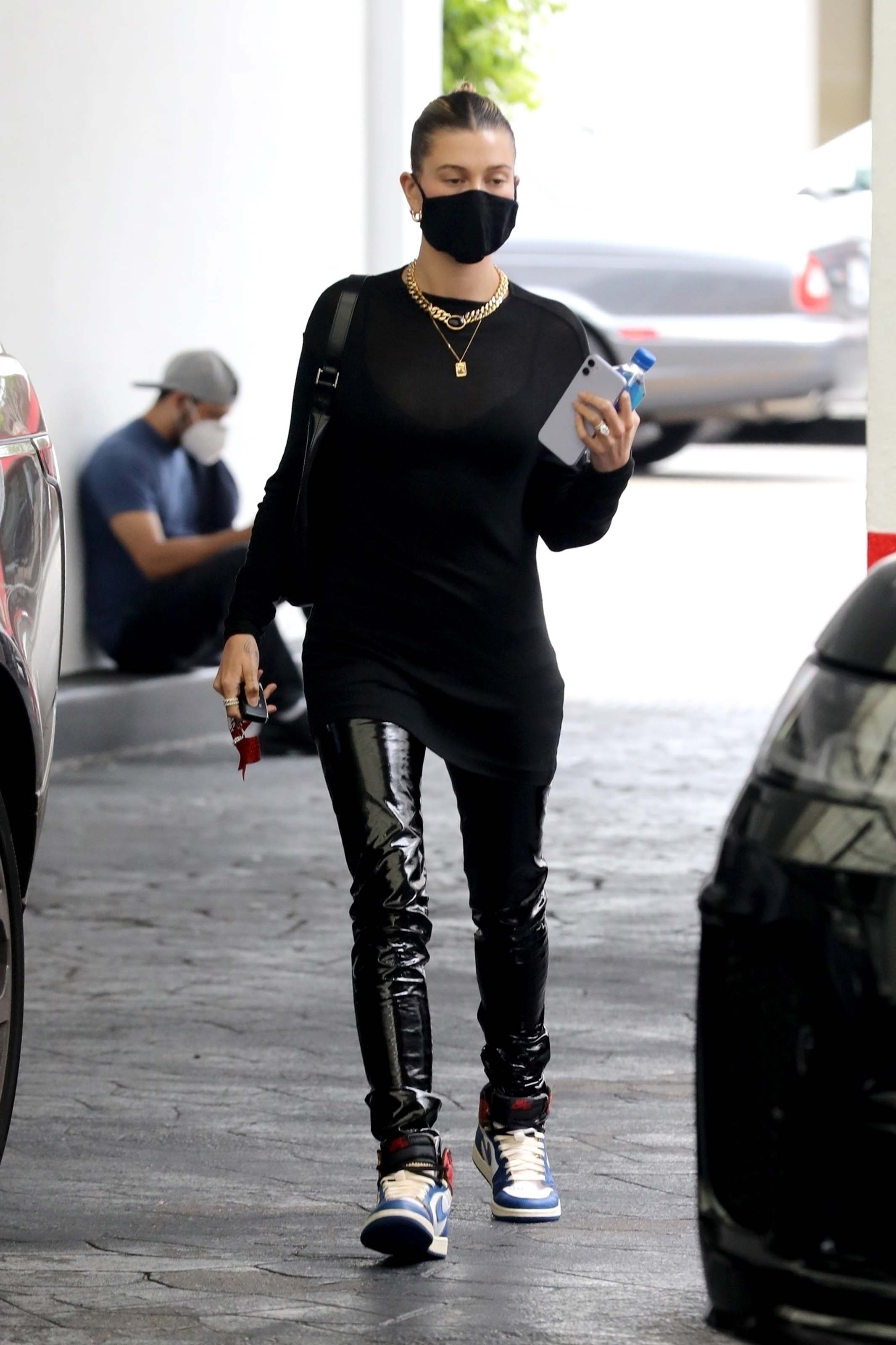 Hailey Bieber makes a stop at a dermatologist office