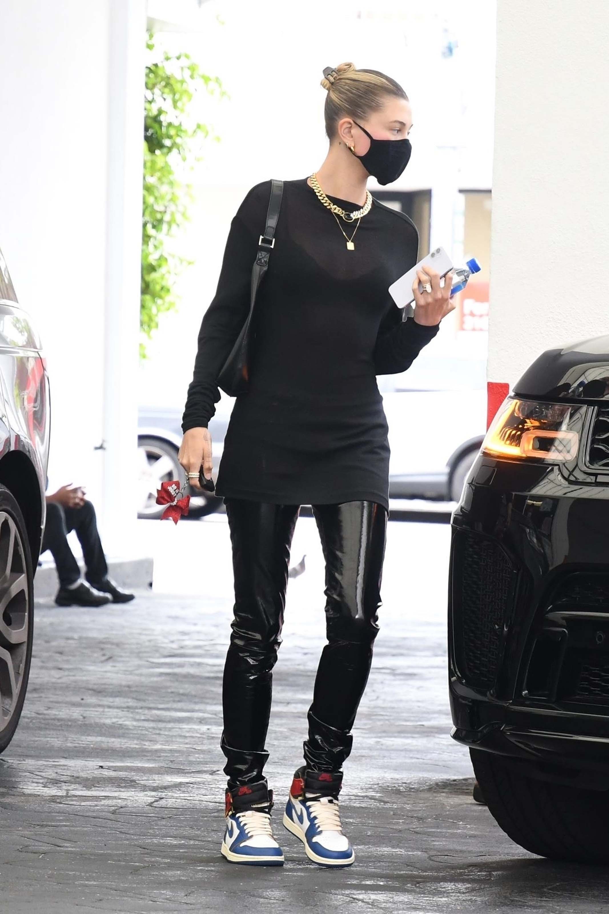 Hailey Bieber makes a stop at a dermatologist office