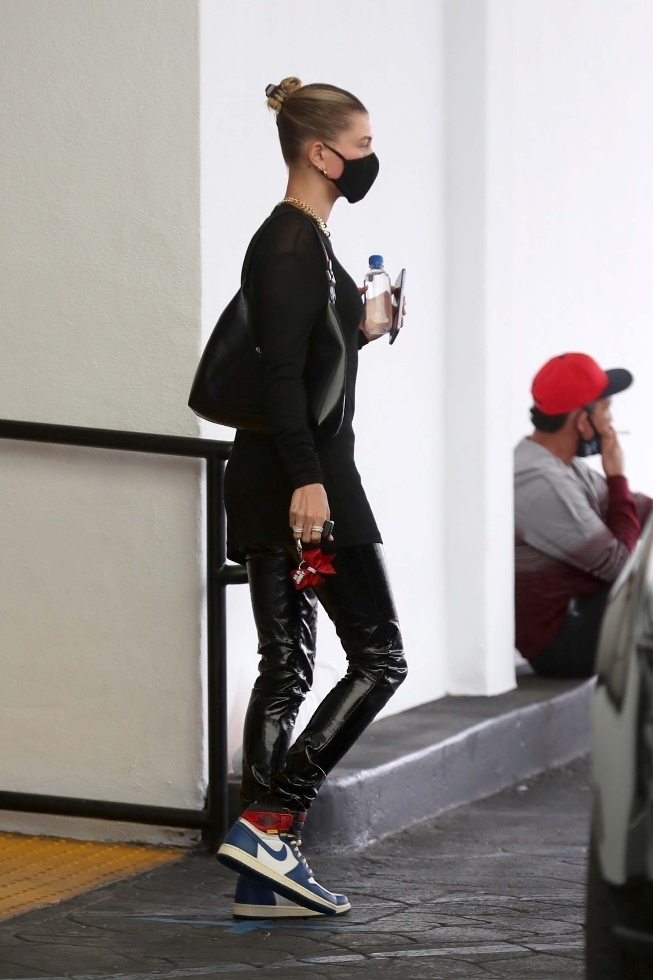 Hailey Bieber makes a stop at a dermatologist office