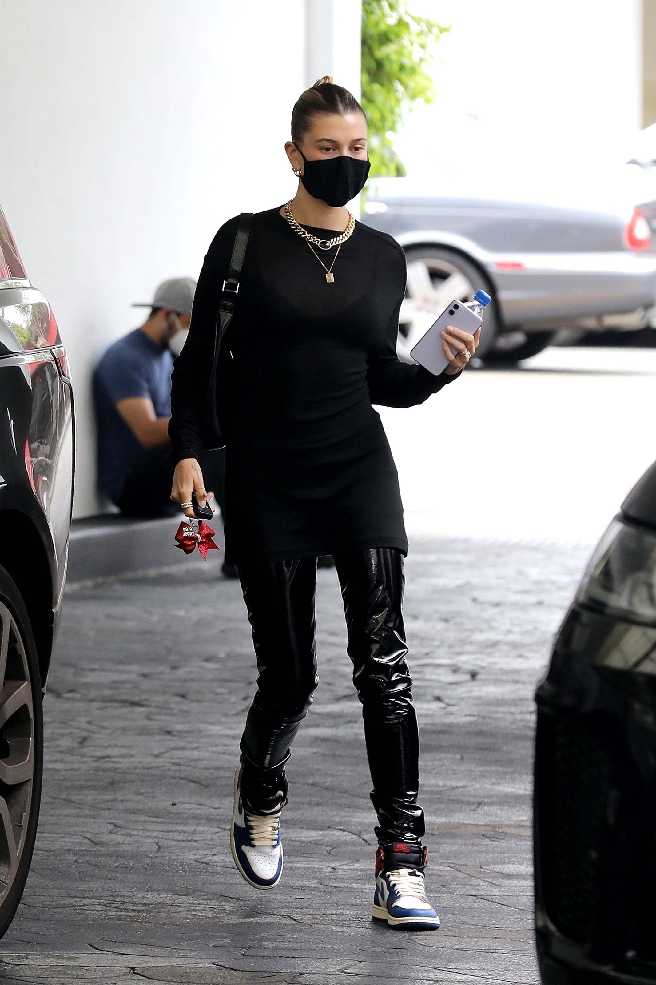 Hailey Bieber makes a stop at a dermatologist office