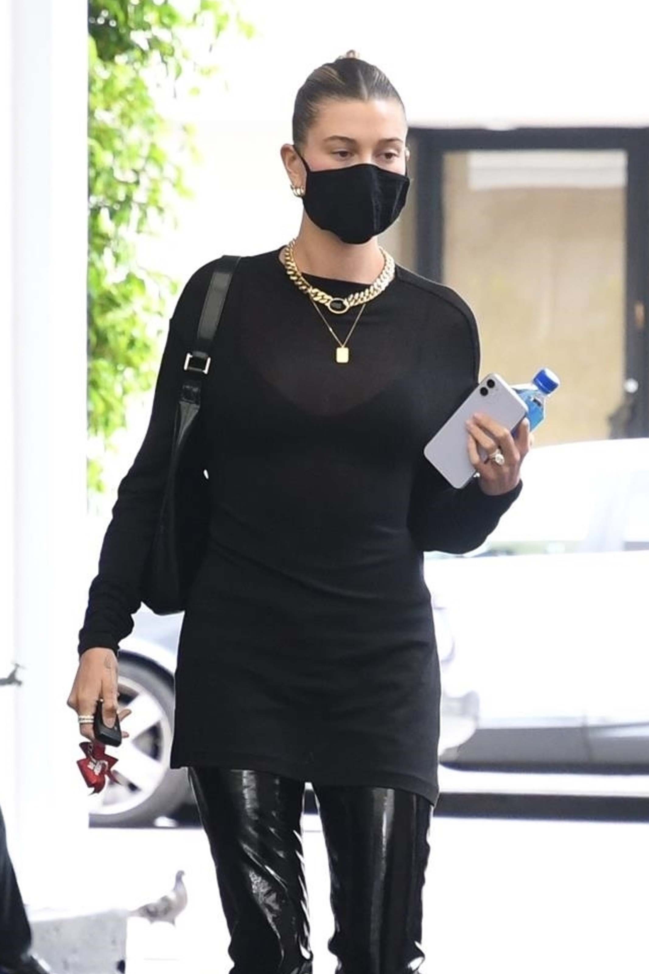 Hailey Bieber makes a stop at a dermatologist office