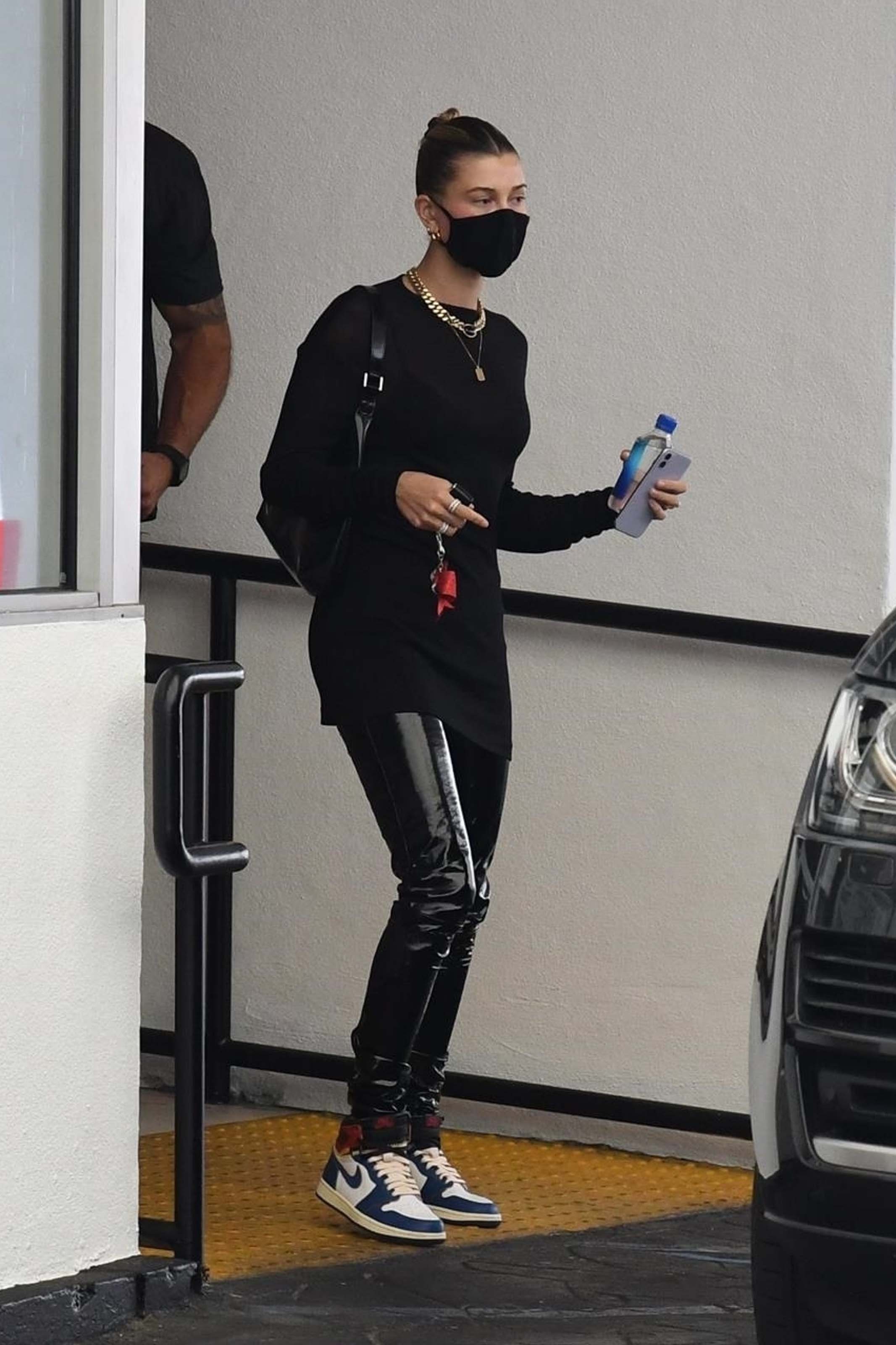 Hailey Bieber makes a stop at a dermatologist office