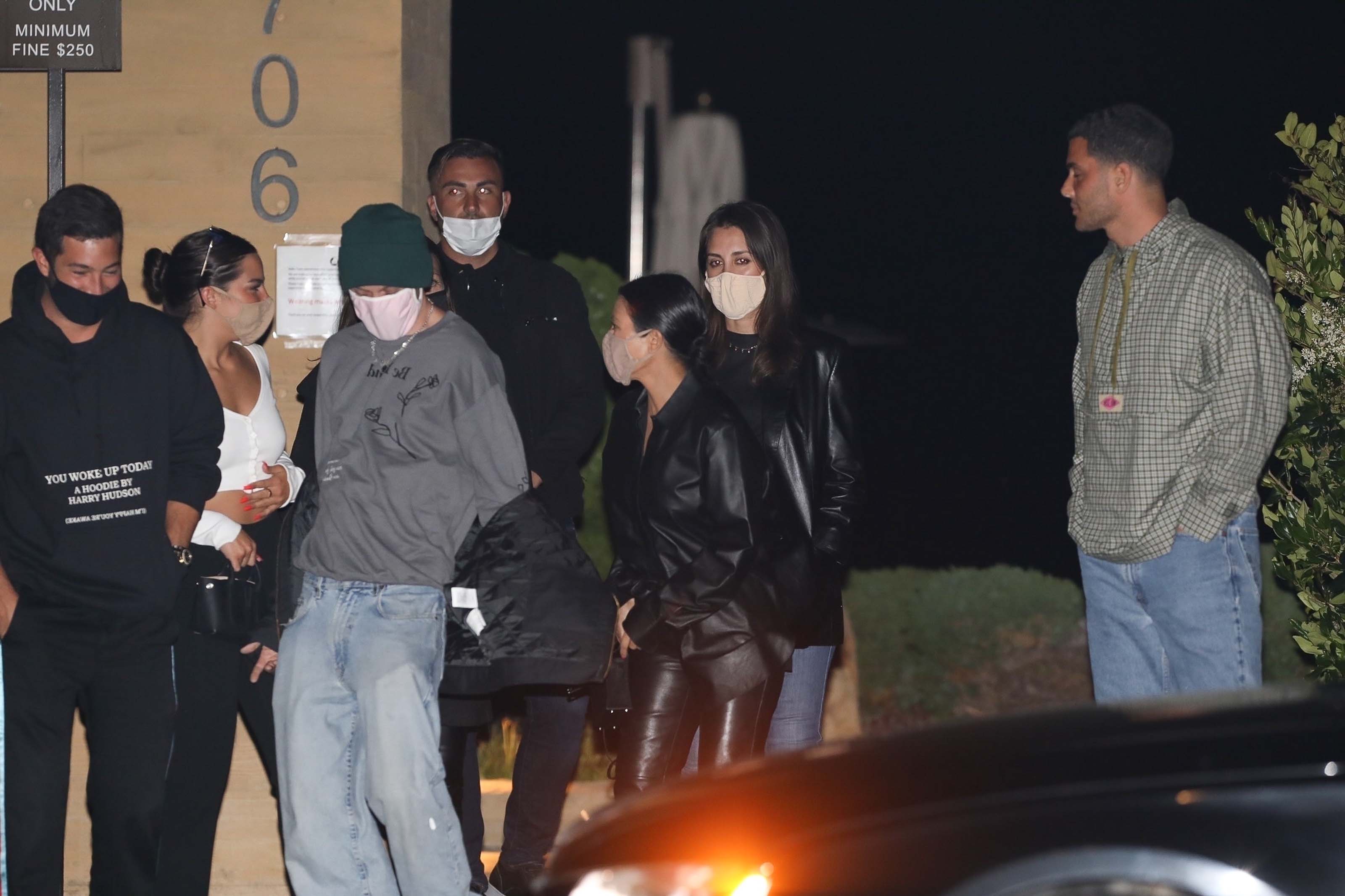 Kourtney Kardashian seen exiting Nobu after having dinner