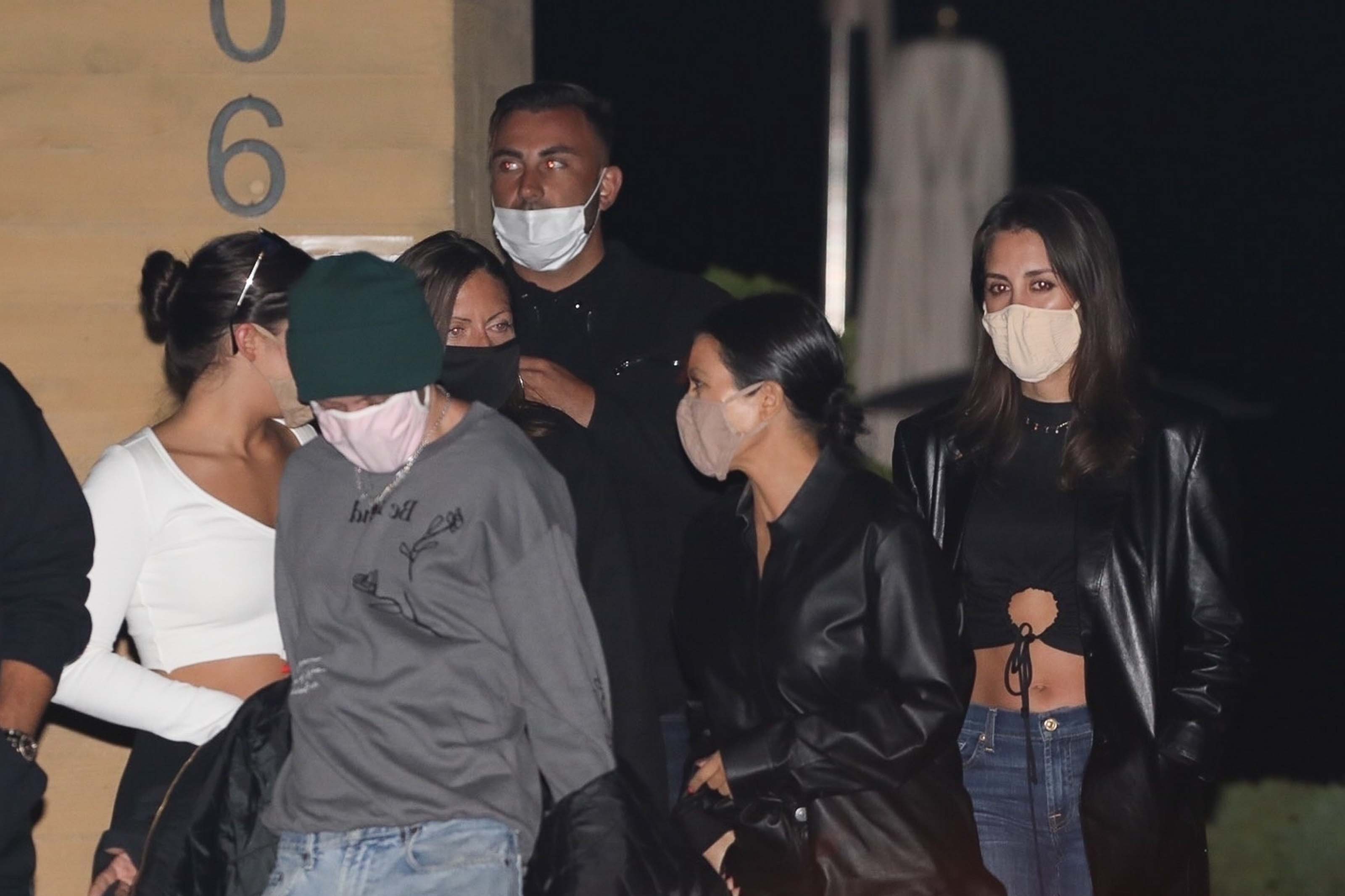 Kourtney Kardashian seen exiting Nobu after having dinner