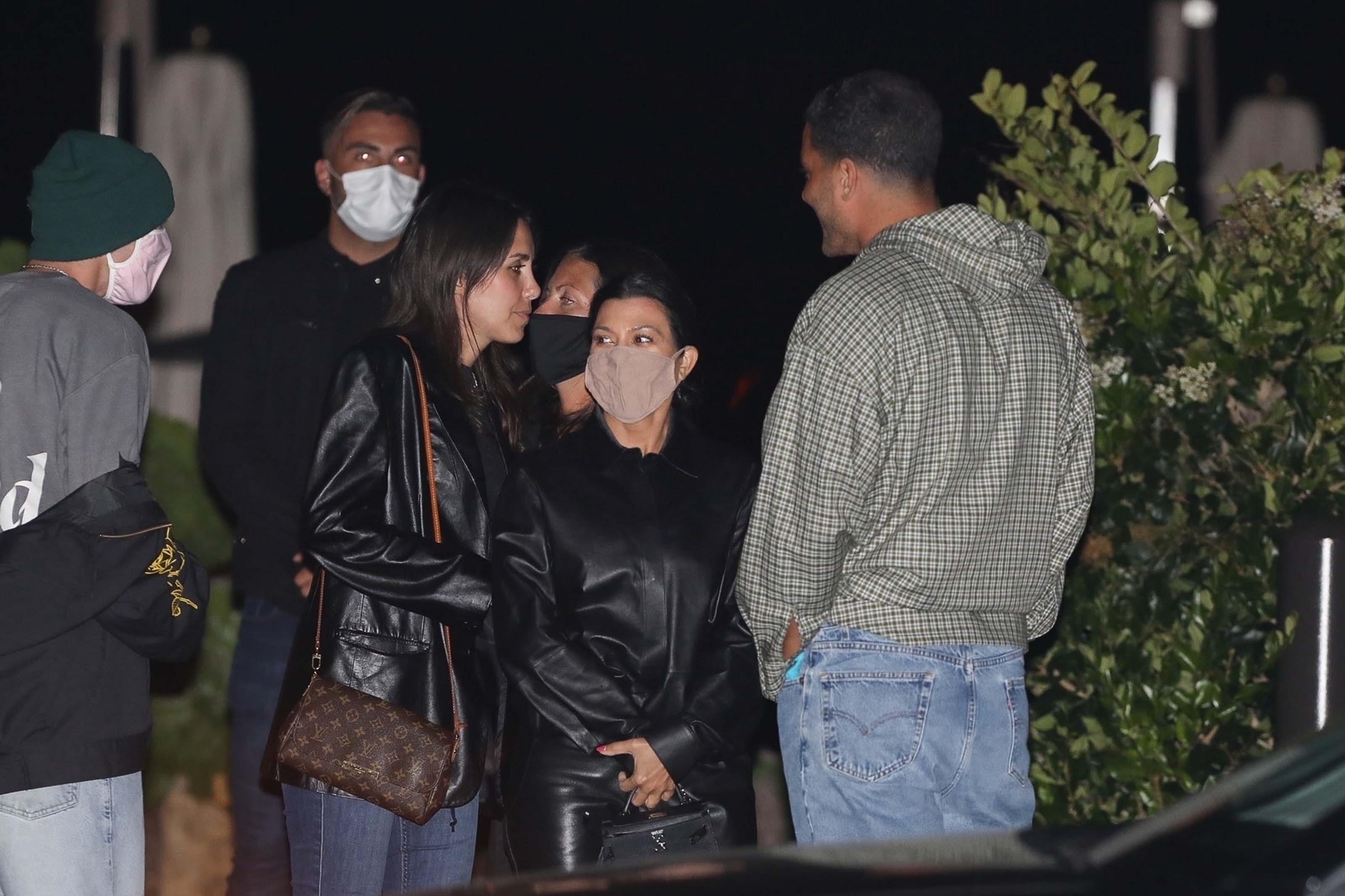 Kourtney Kardashian seen exiting Nobu after having dinner