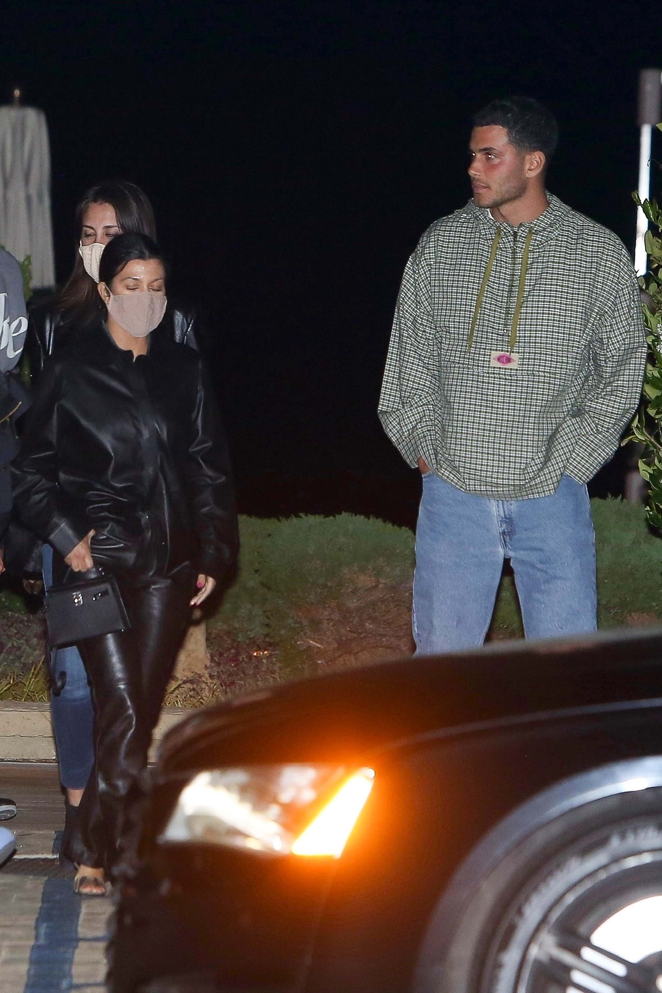 Kourtney Kardashian seen exiting Nobu after having dinner