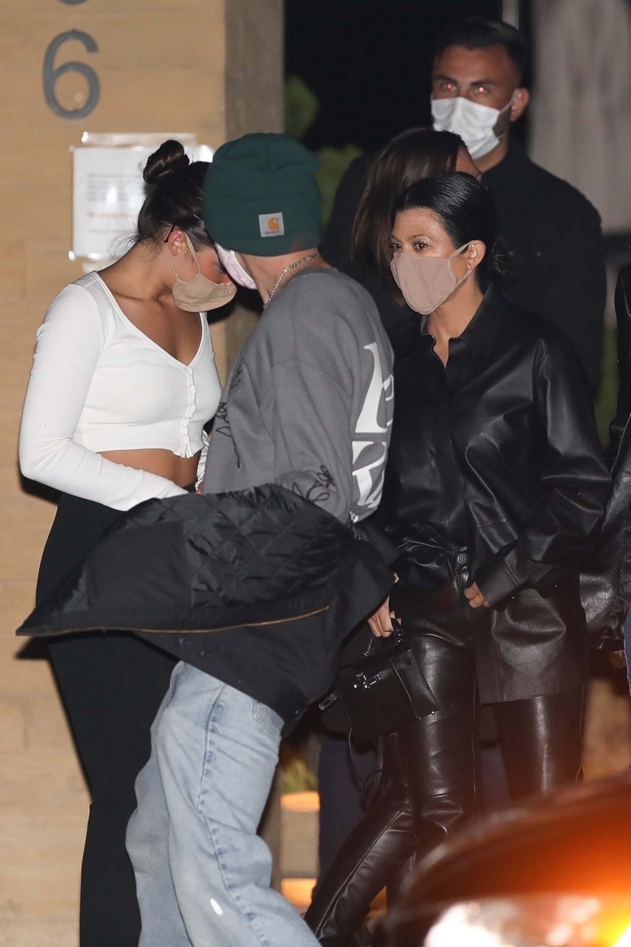 Kourtney Kardashian seen exiting Nobu after having dinner
