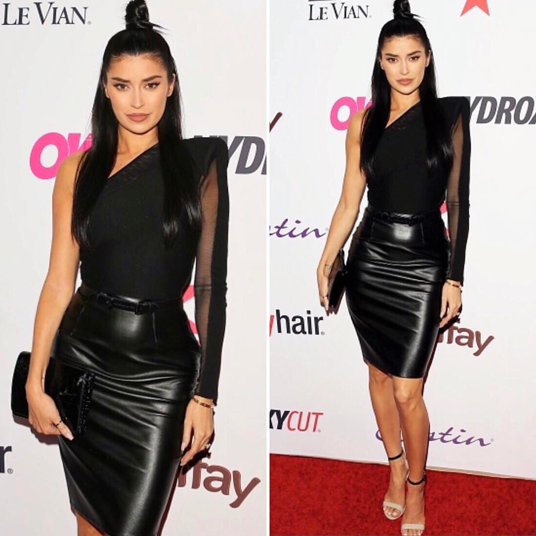 Nicole Williams Instagram leather outfits