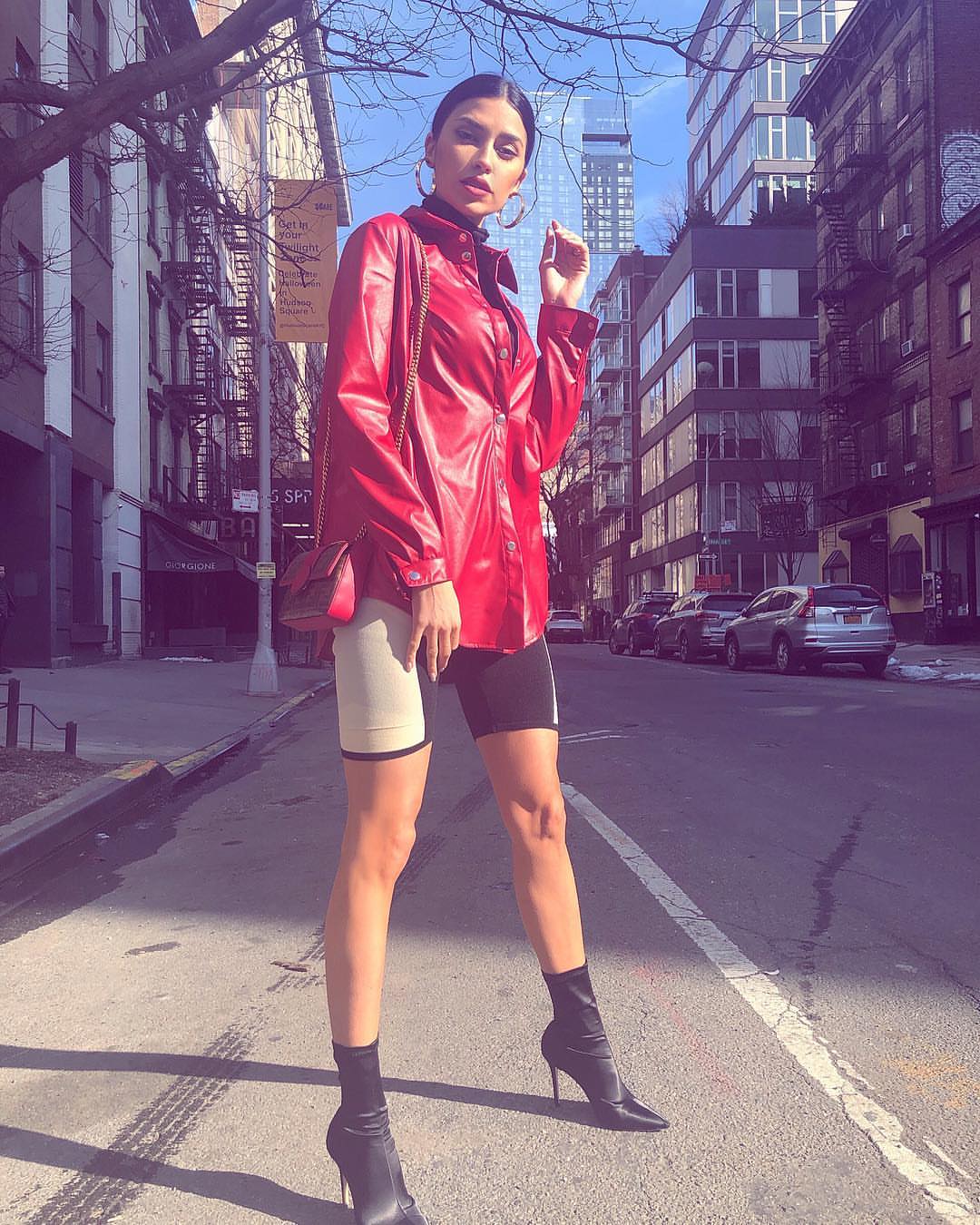 Nicole Williams Instagram leather outfits