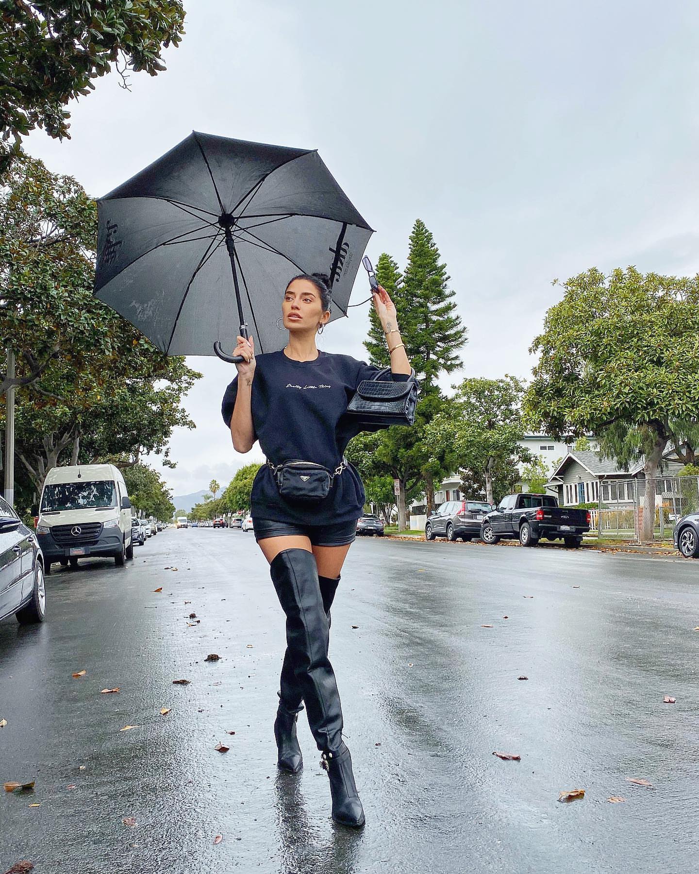 Nicole Williams Instagram leather outfits