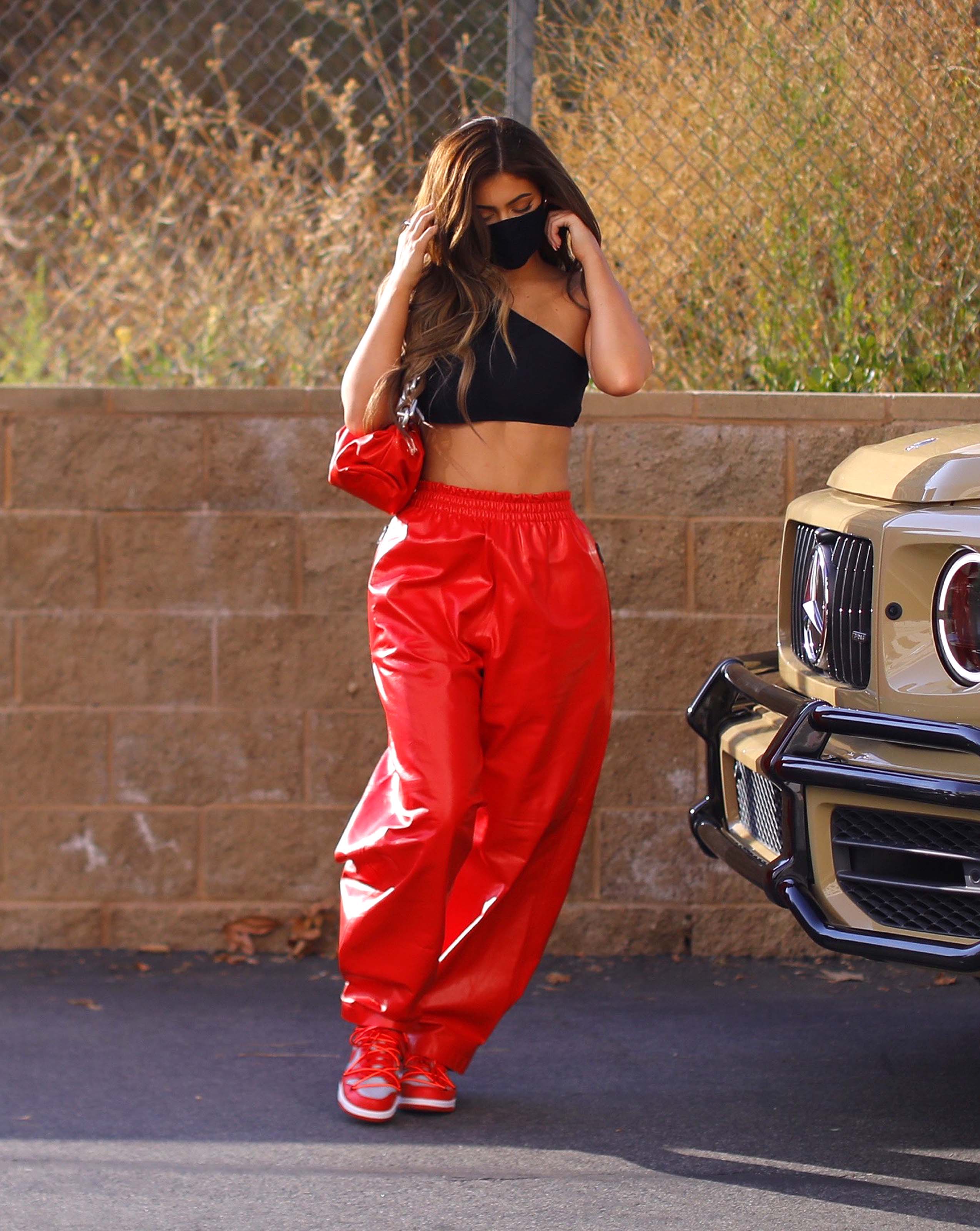 Kylie Jenner is red hot as she is seen leaving a photoshoot