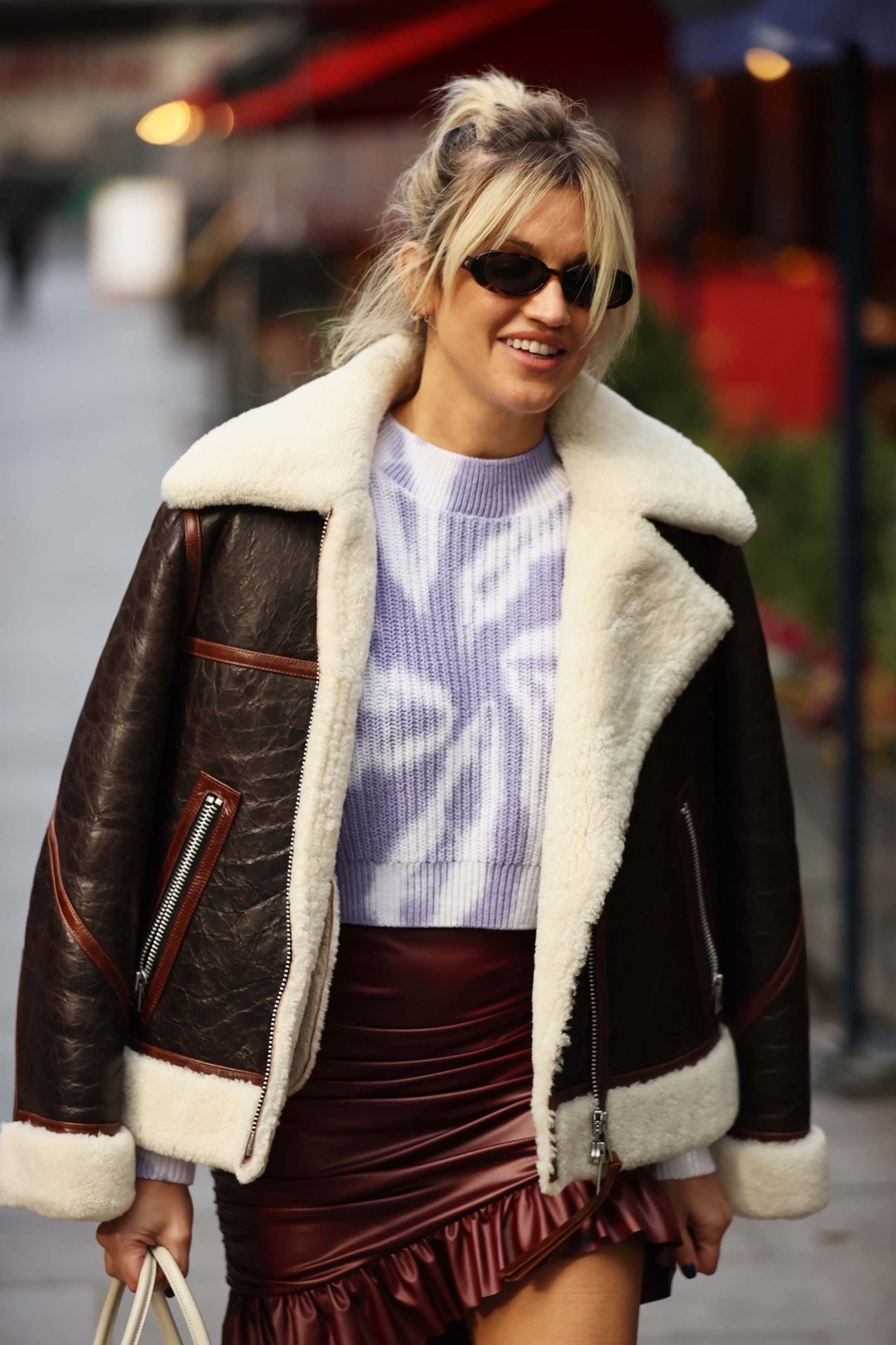 Ashley Roberts seen at Global studios