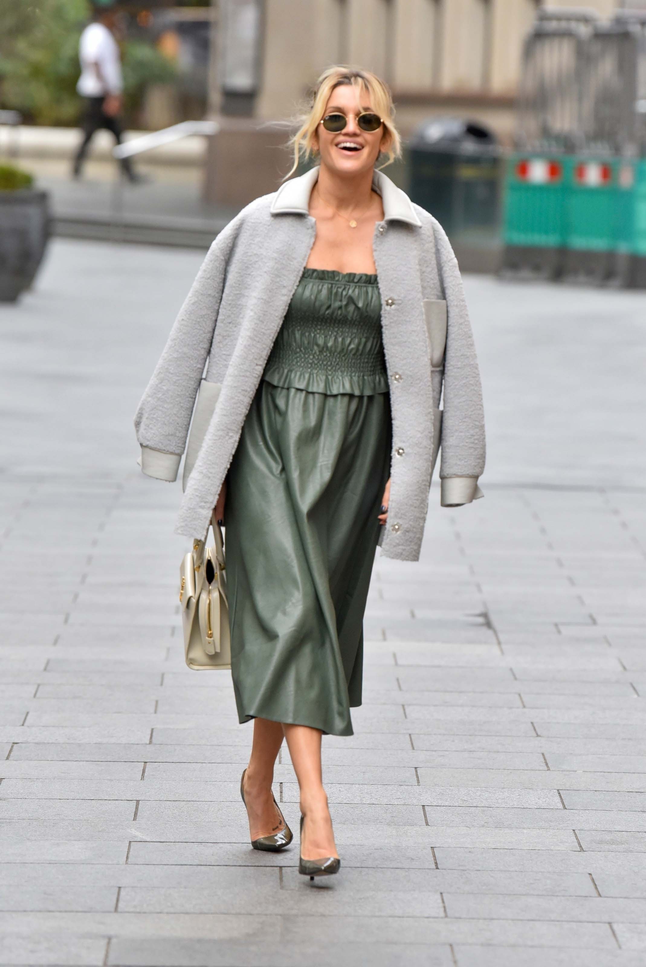 Ashley Roberts leaving the Global studios in London