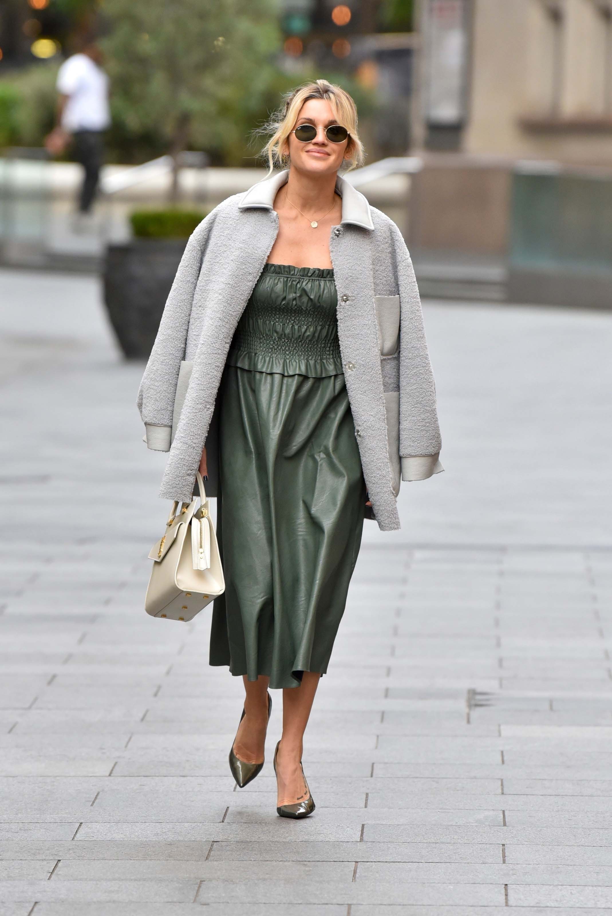 Ashley Roberts leaving the Global studios in London