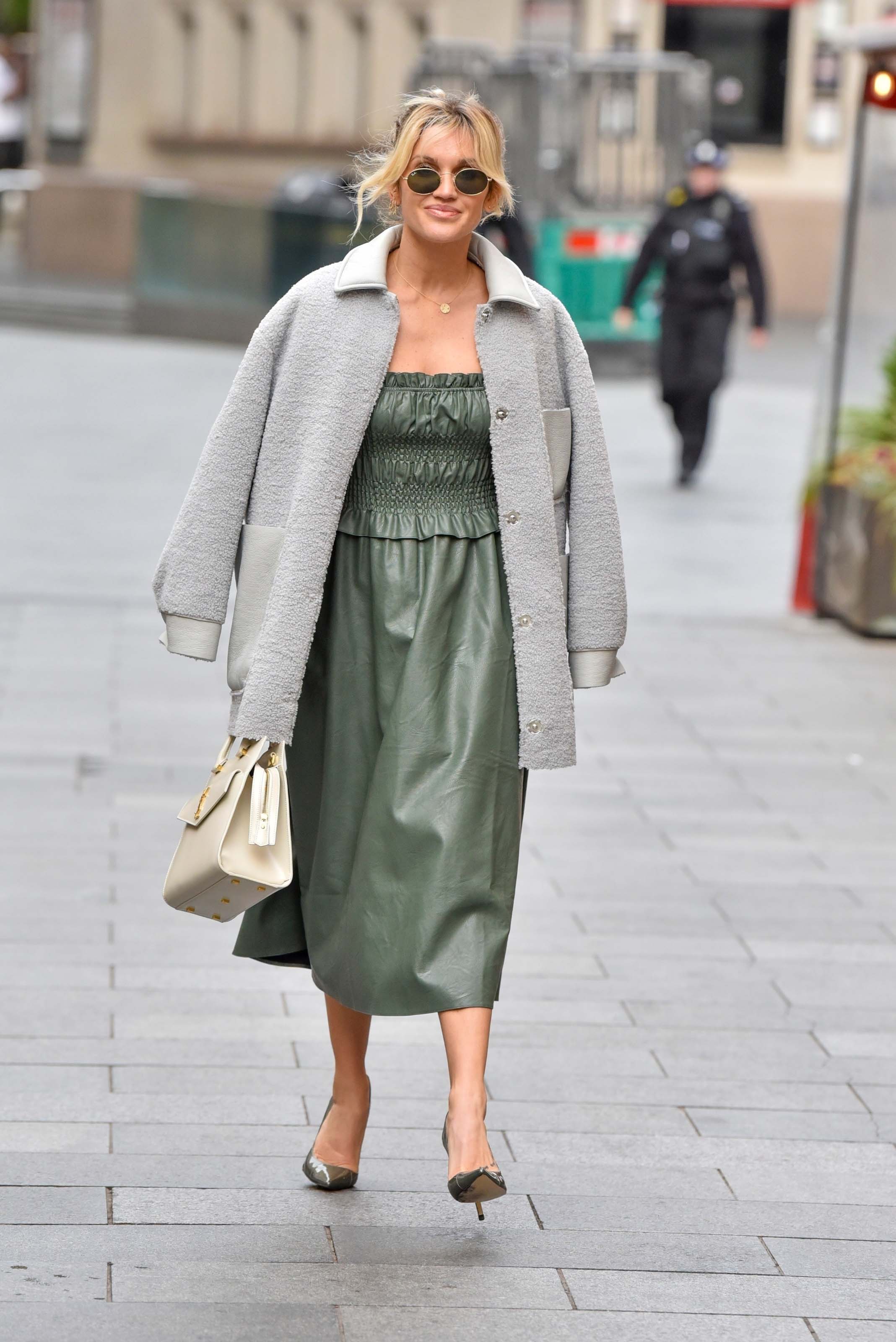 Ashley Roberts leaving the Global studios in London