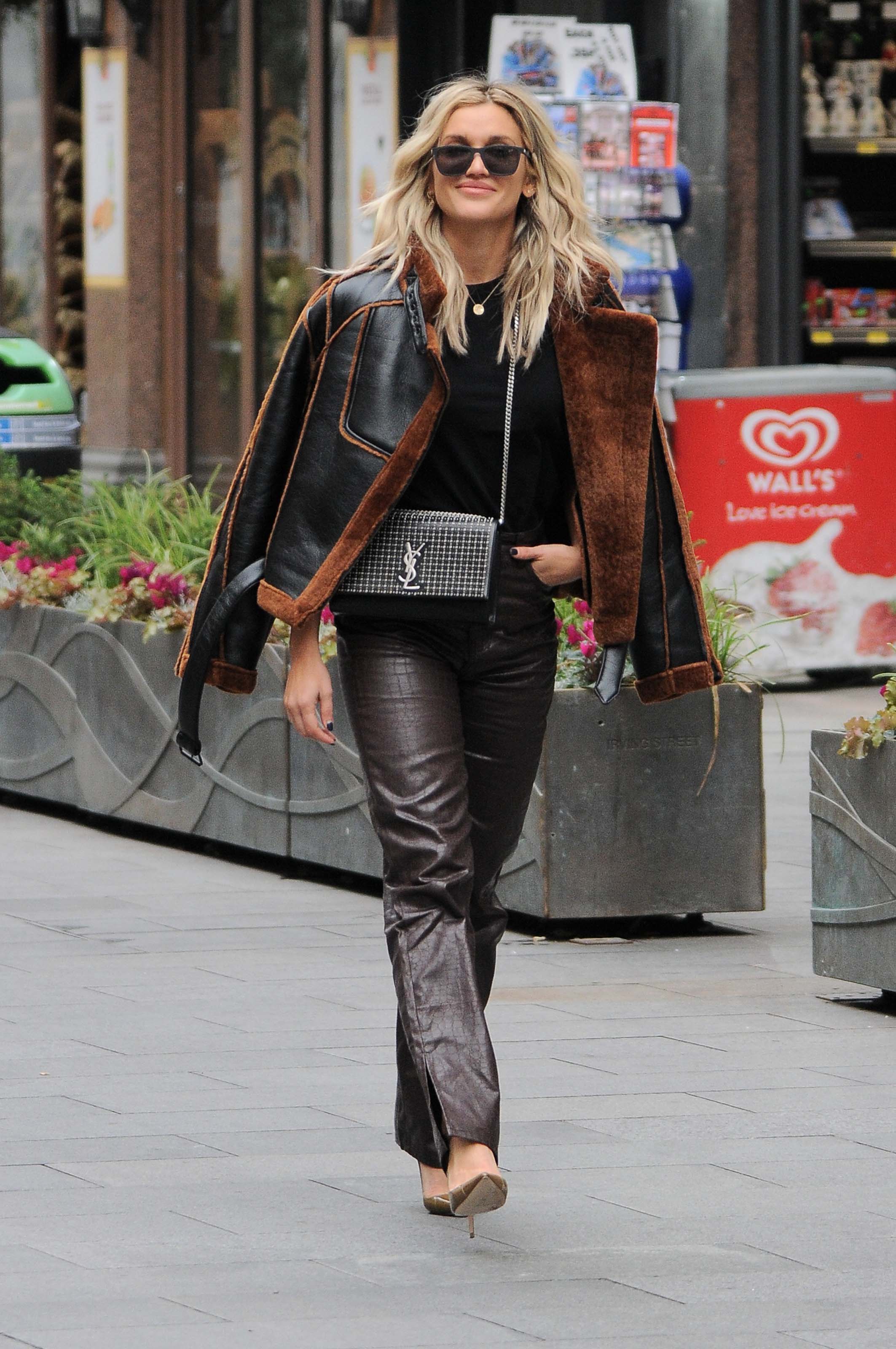 Ashley Roberts seen at Global Radio Studios in London