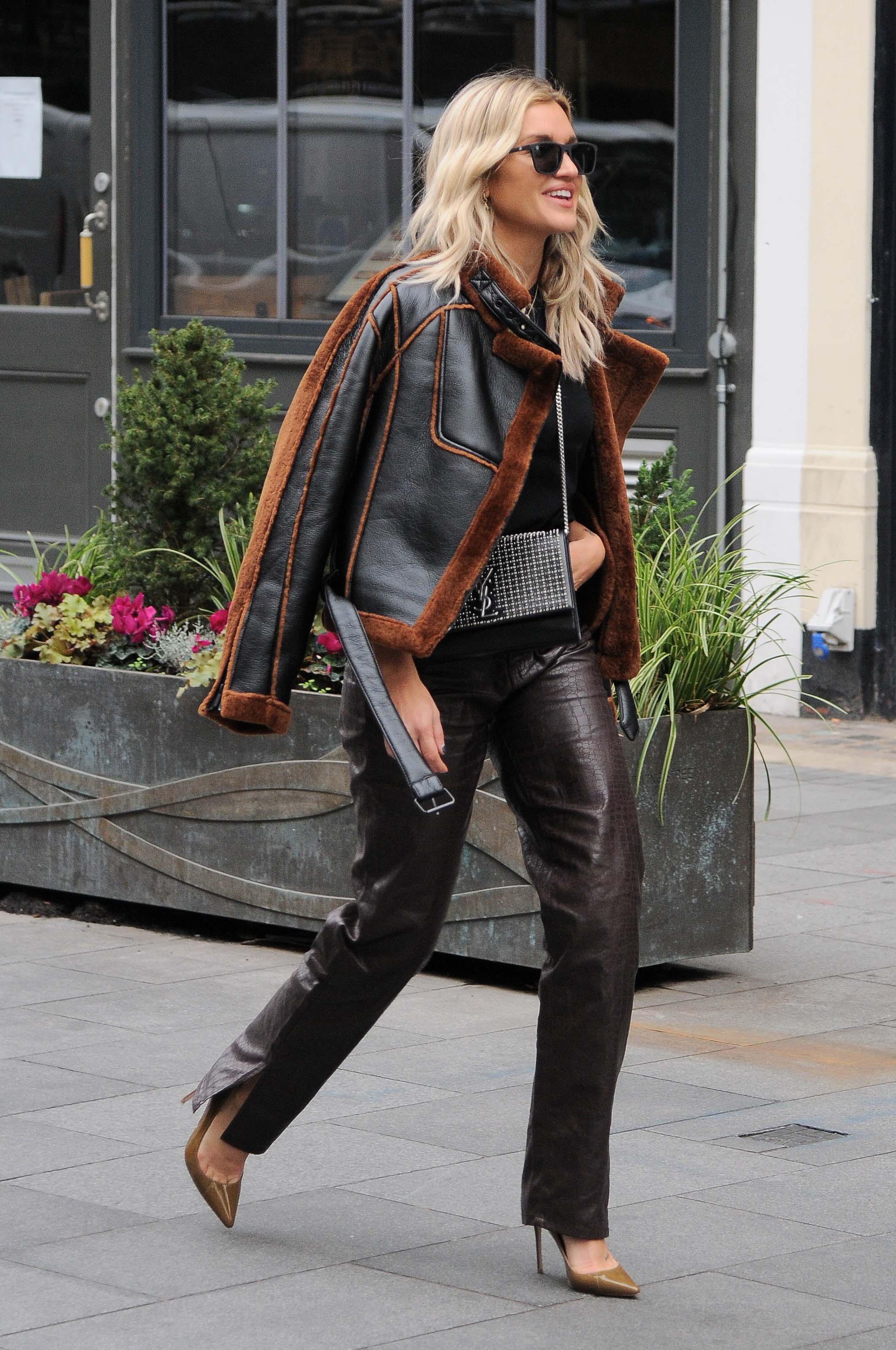 Ashley Roberts seen at Global Radio Studios in London