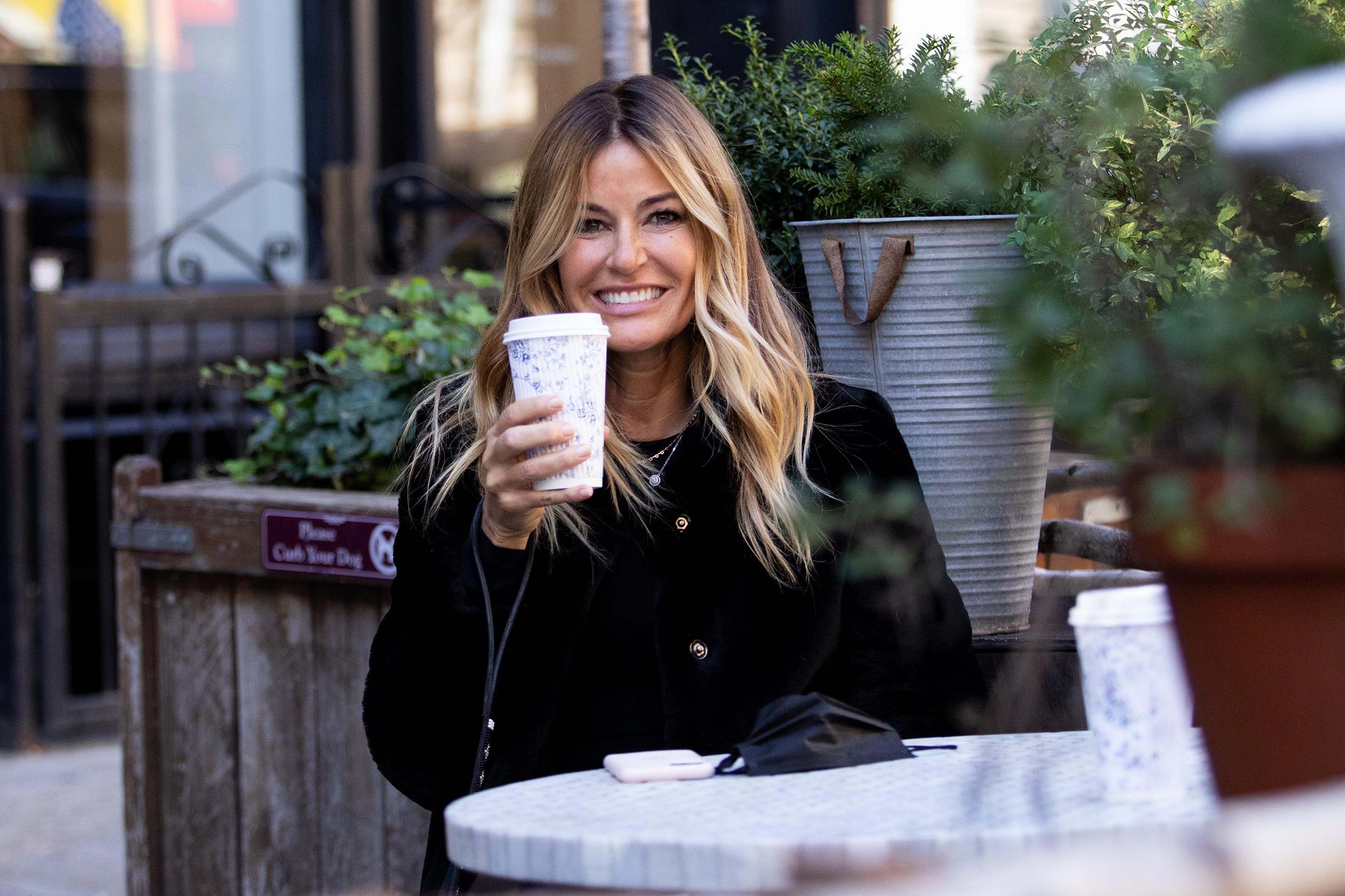 Kelly Killoren Bensimon walking her dog in New York