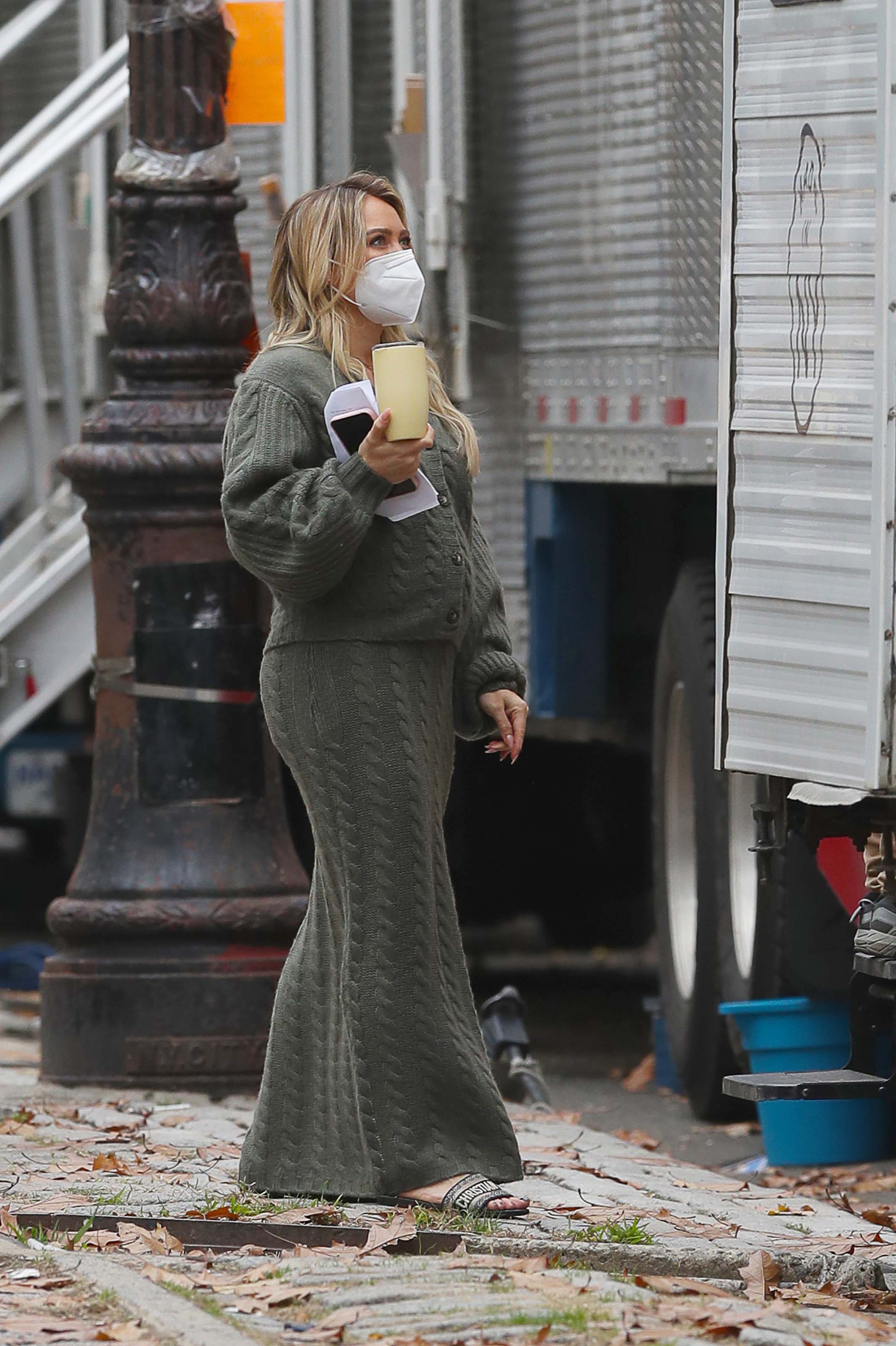 Hilary Duff seen on the set of Younger in New York City