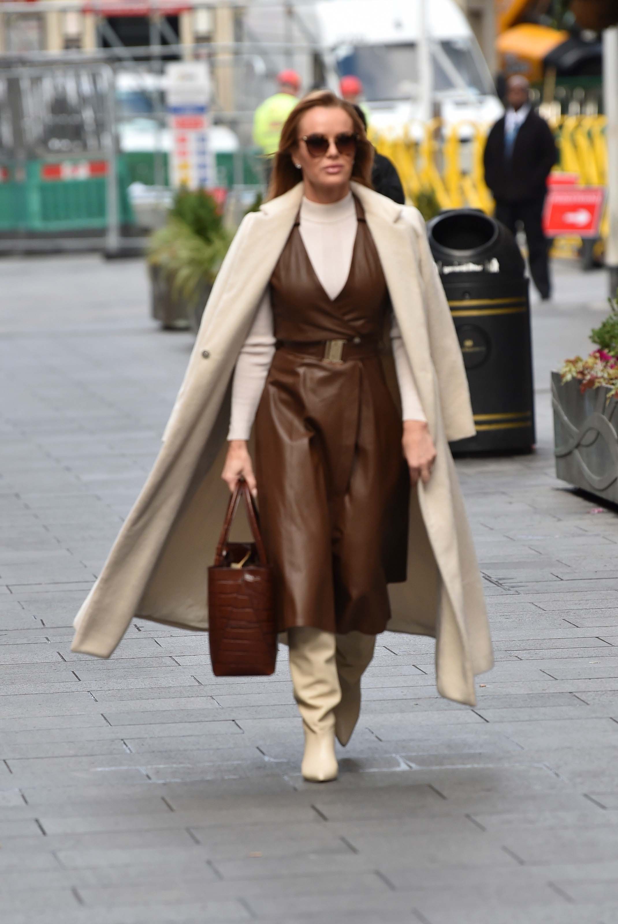 Amanda Holden seen at Global studios after the Heart Breakfast show in London