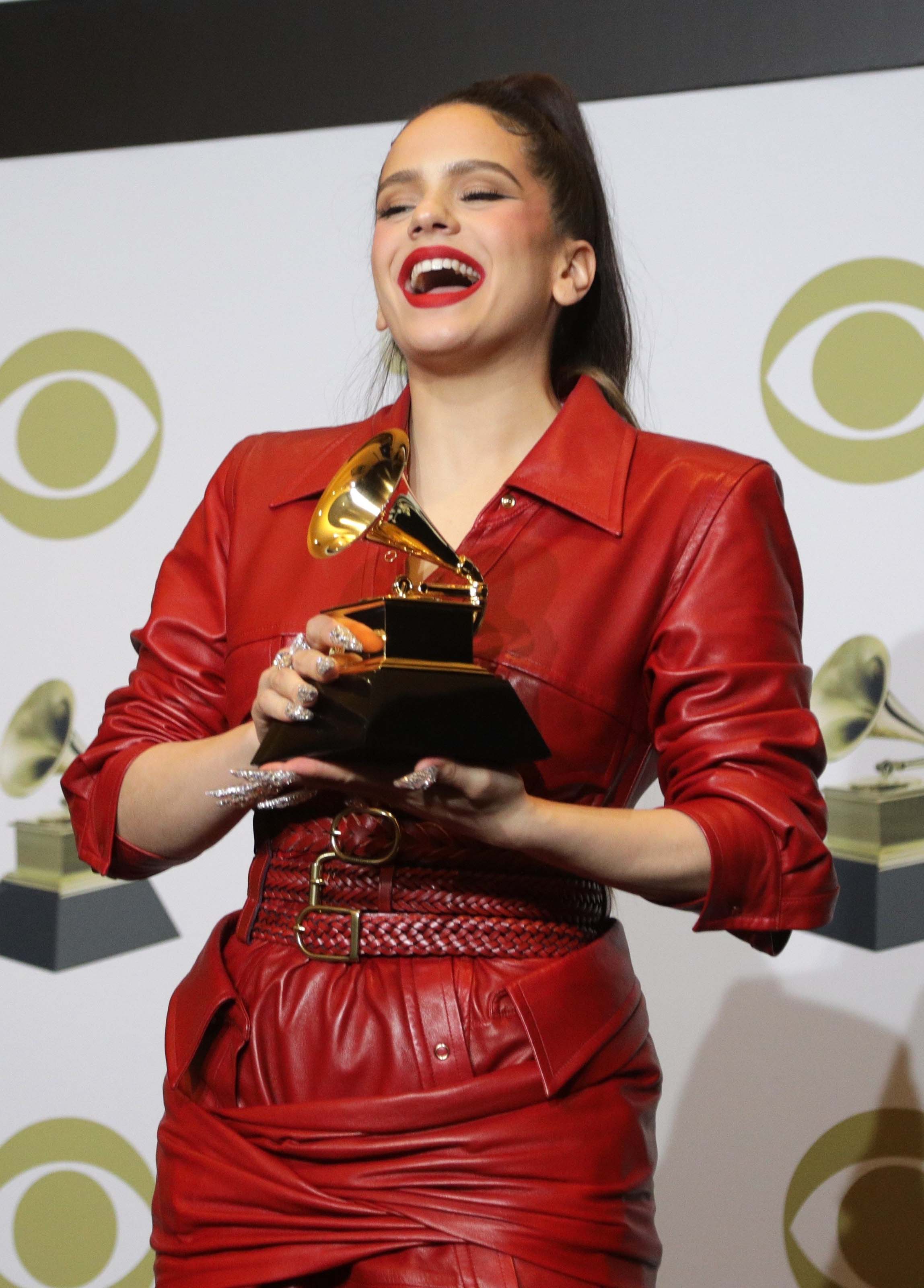 Rosalia attends 62nd Annual GRAMMY Awards at Staples Center in Los Angeles, CA