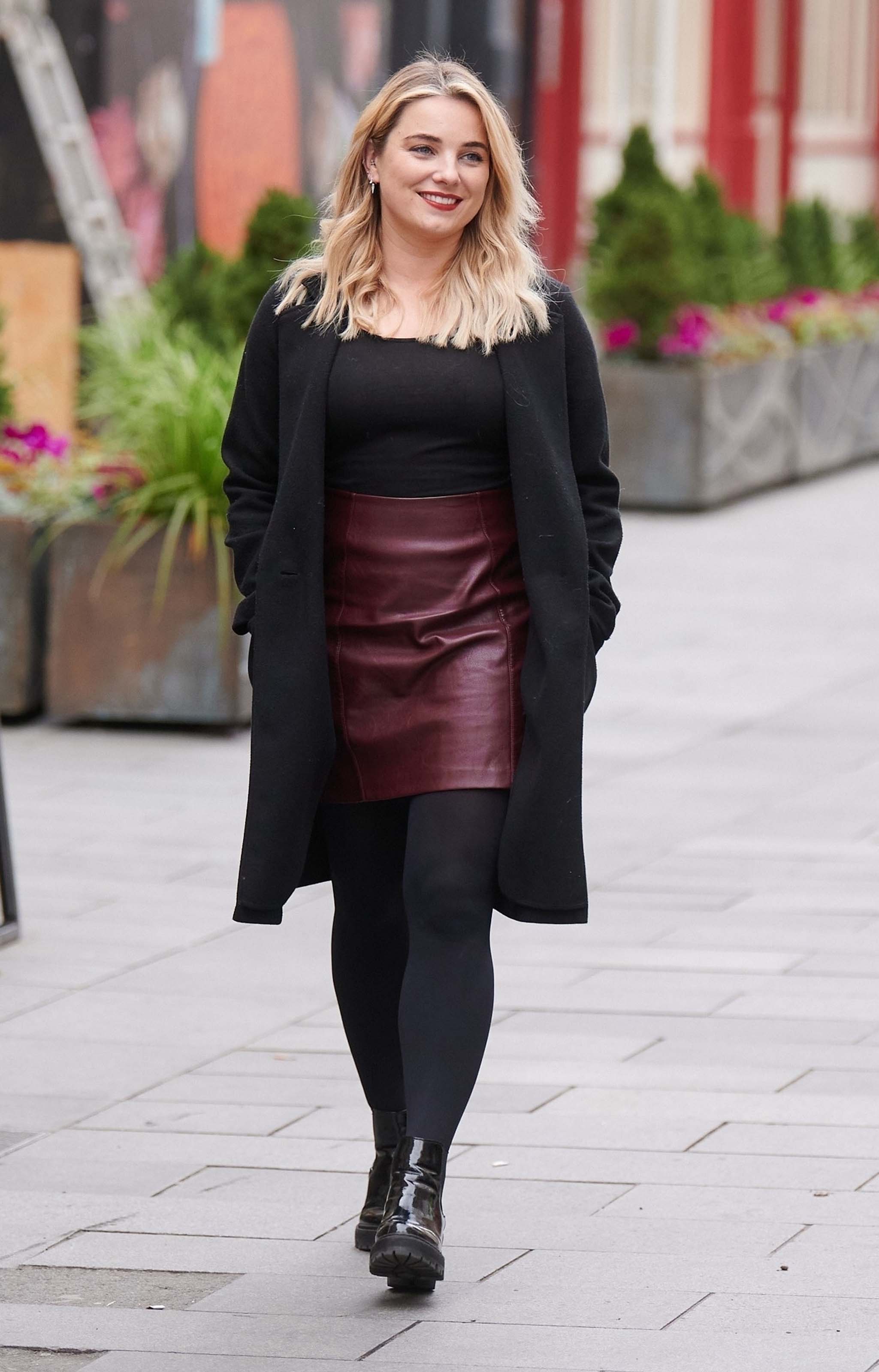 Sian Welby seen at Global Radio Studios in London’s Leicester Square