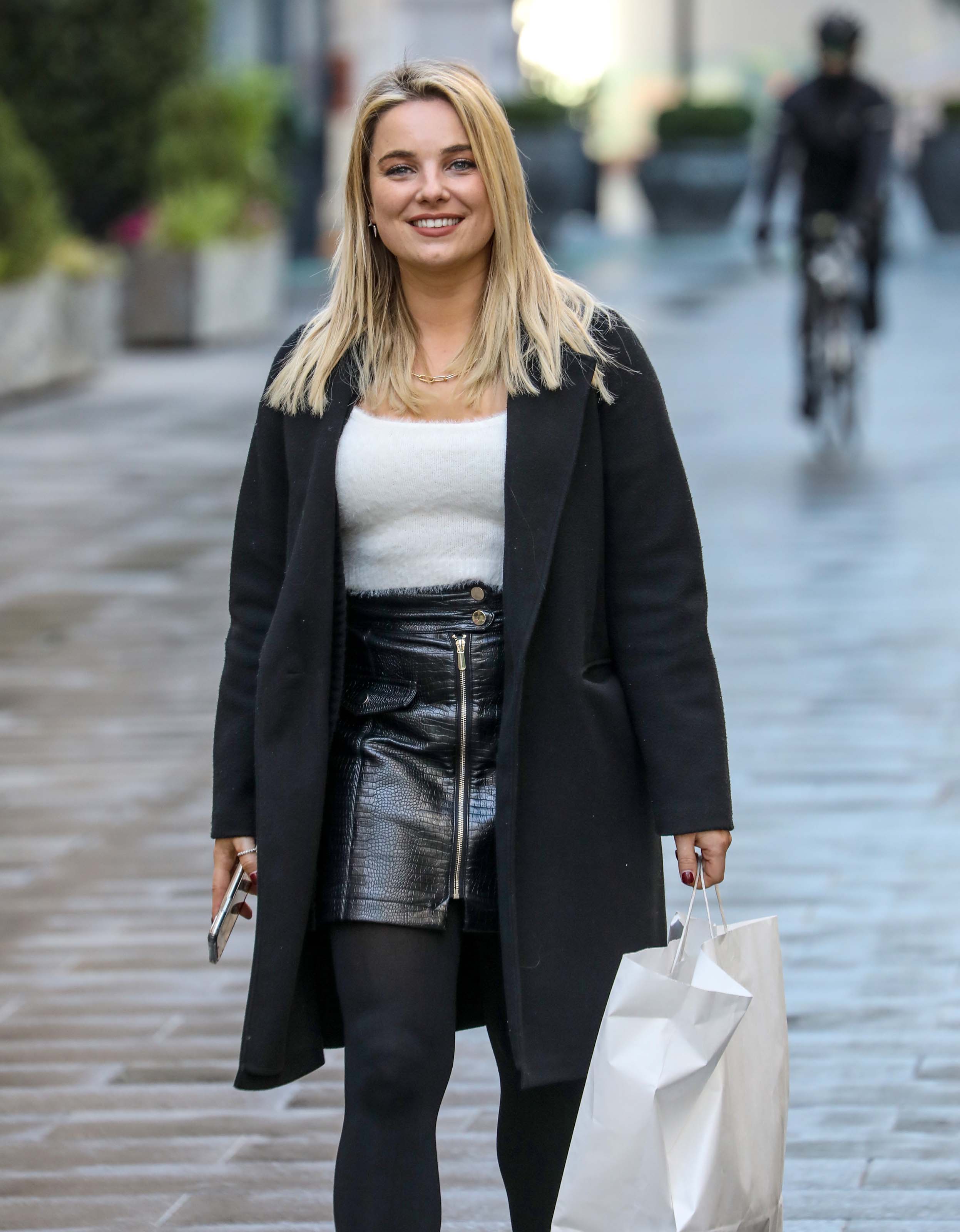 Sian Welby seen at Global Radio Studios in London’s Leicester Square