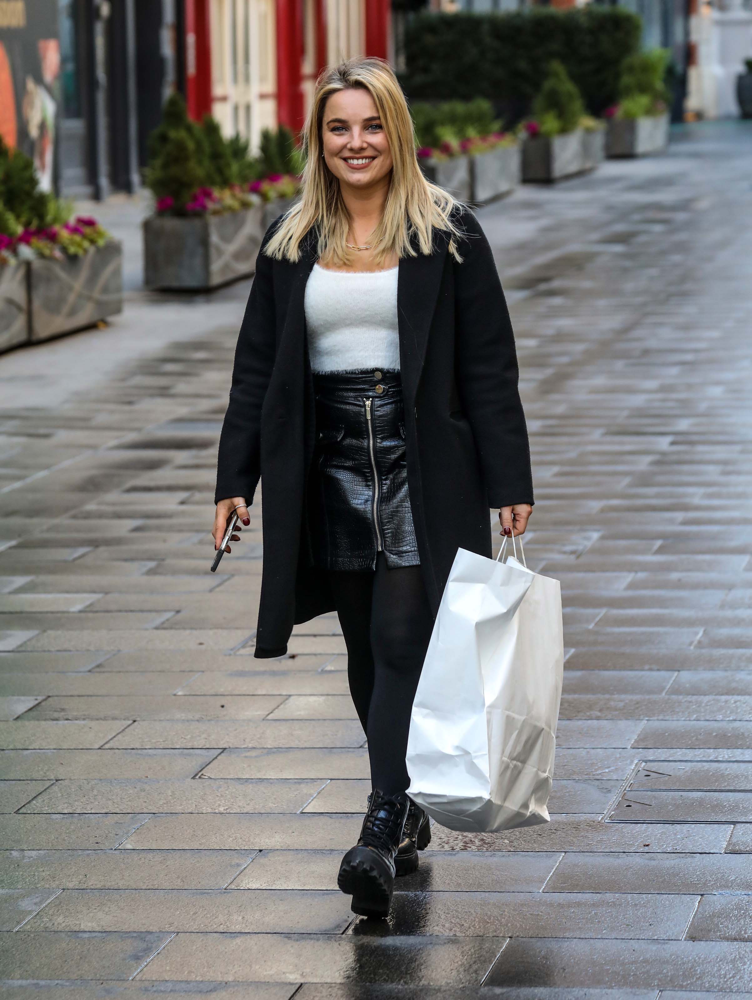 Sian Welby seen at Global Radio Studios in London’s Leicester Square