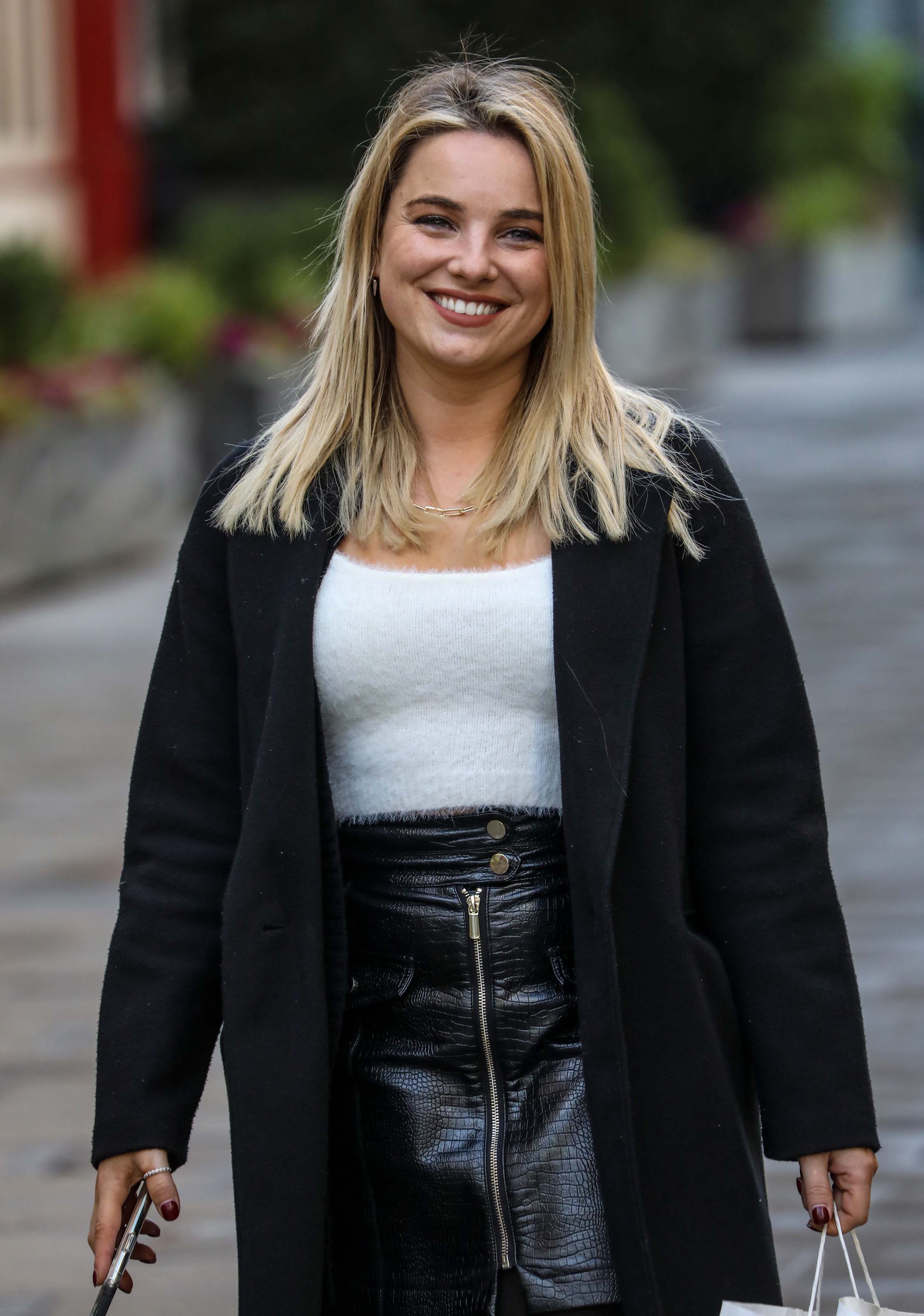 Sian Welby seen at Global Radio Studios in London’s Leicester Square