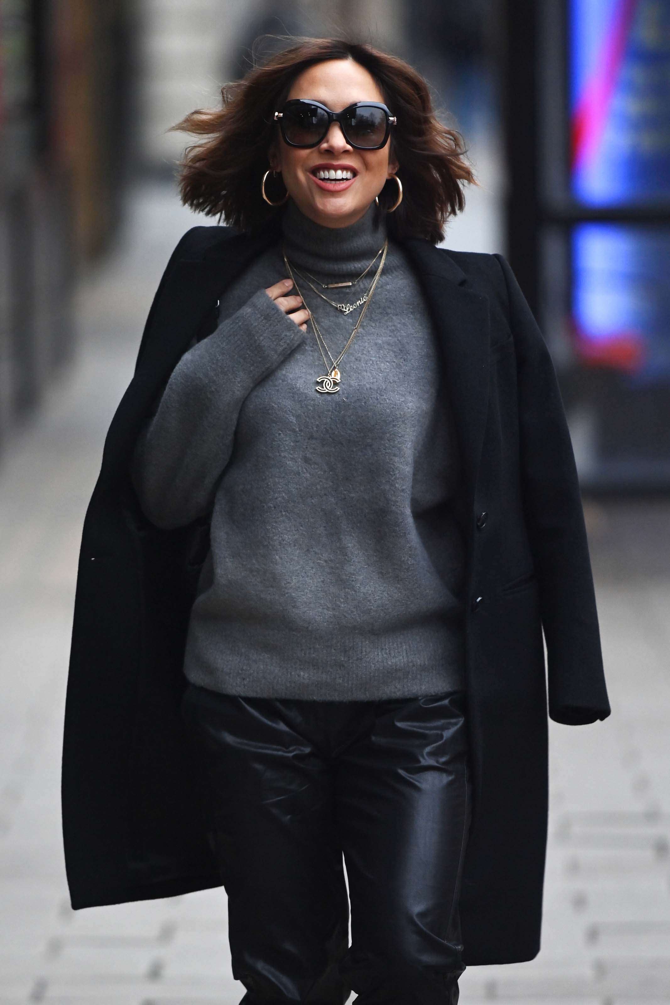 Myleene Klass seen at Global Radio Studios in London