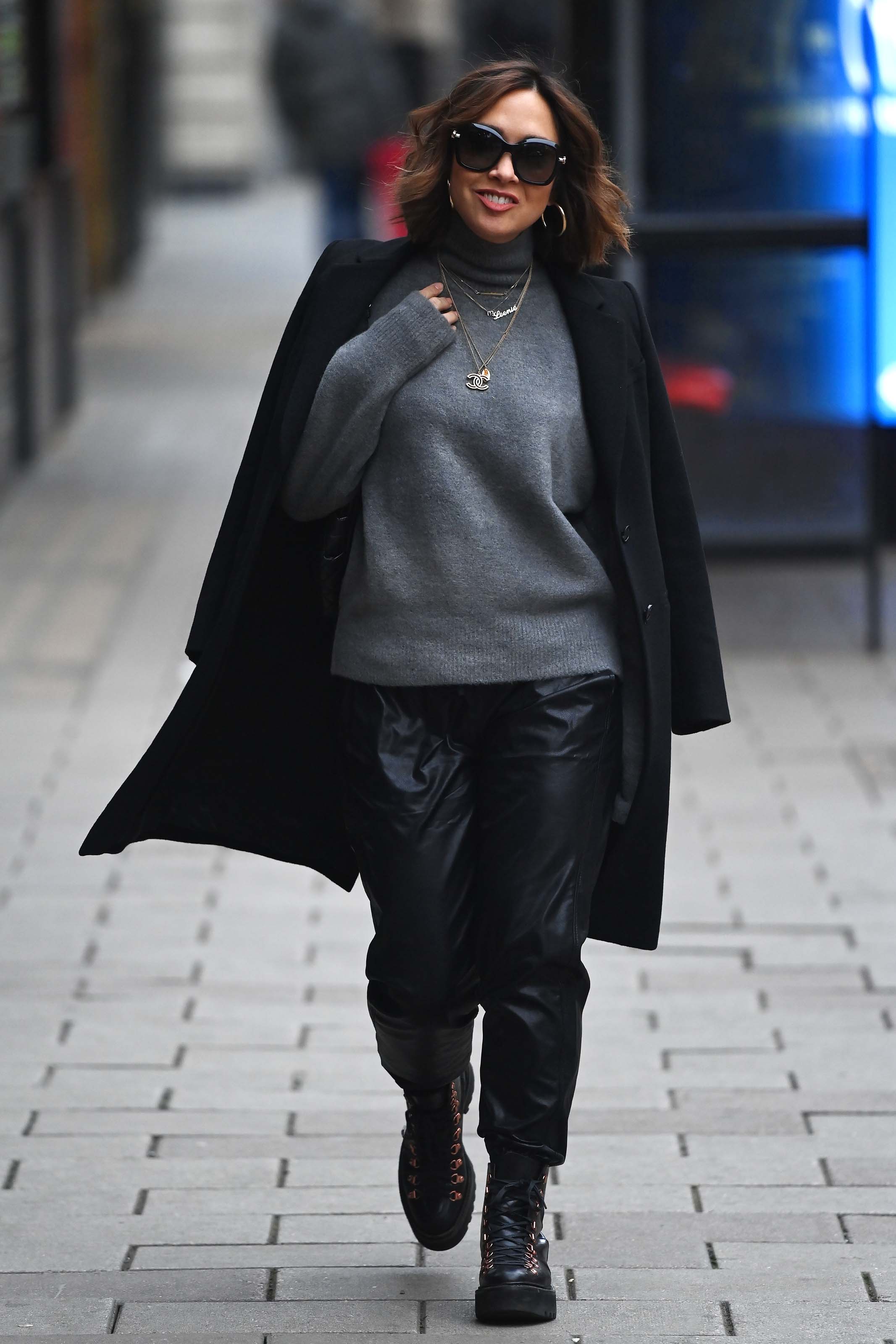 Myleene Klass seen at Global Radio Studios in London